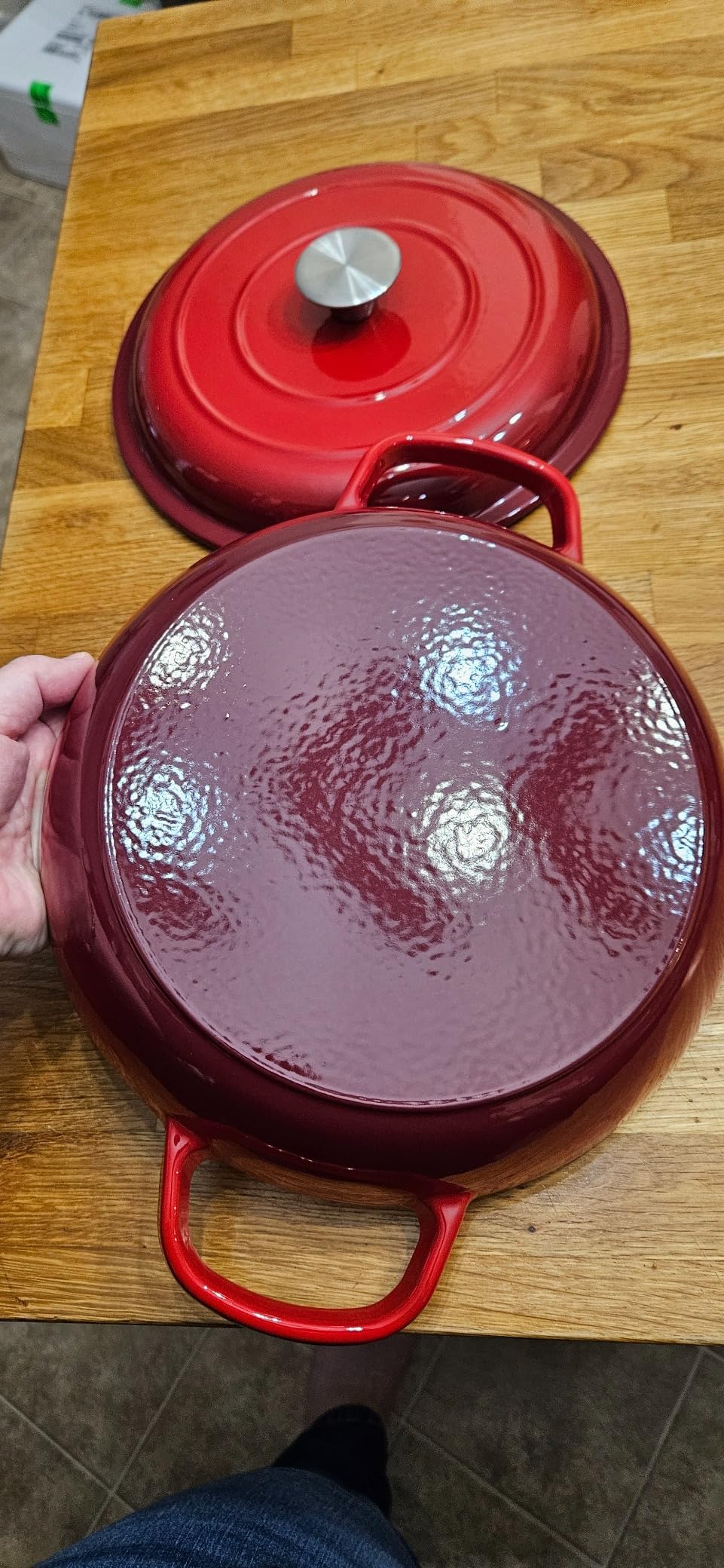3 Quart Enameled Cast Iron Braiser, Non Stick Enameled Cast Iron Skillet with Lid, Dutch Oven Skillet with lid up to 500°F for Oven, Stove, Grill, Shallow Dutch Oven for Cook, Bake (Pink) customer photo 1