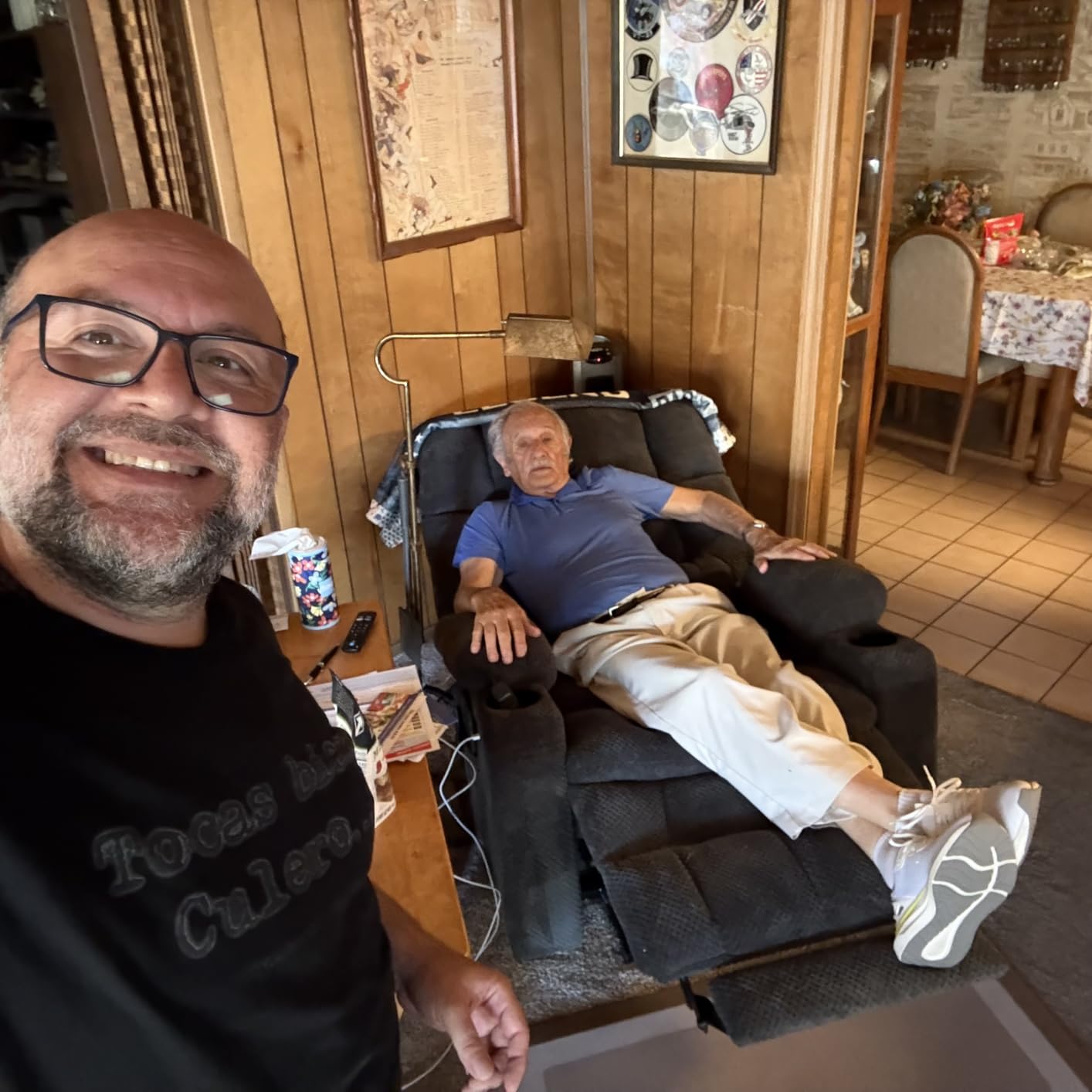 Tami Tami Dual Motor Power Lift Chair Recliner for Elderly with Massage and Heat, Infinite Position Electric Lift Recliner with Adjustable Headrest, USB (T6015 - Plush Fabric, Dark Brown, Medium) customer photo 1