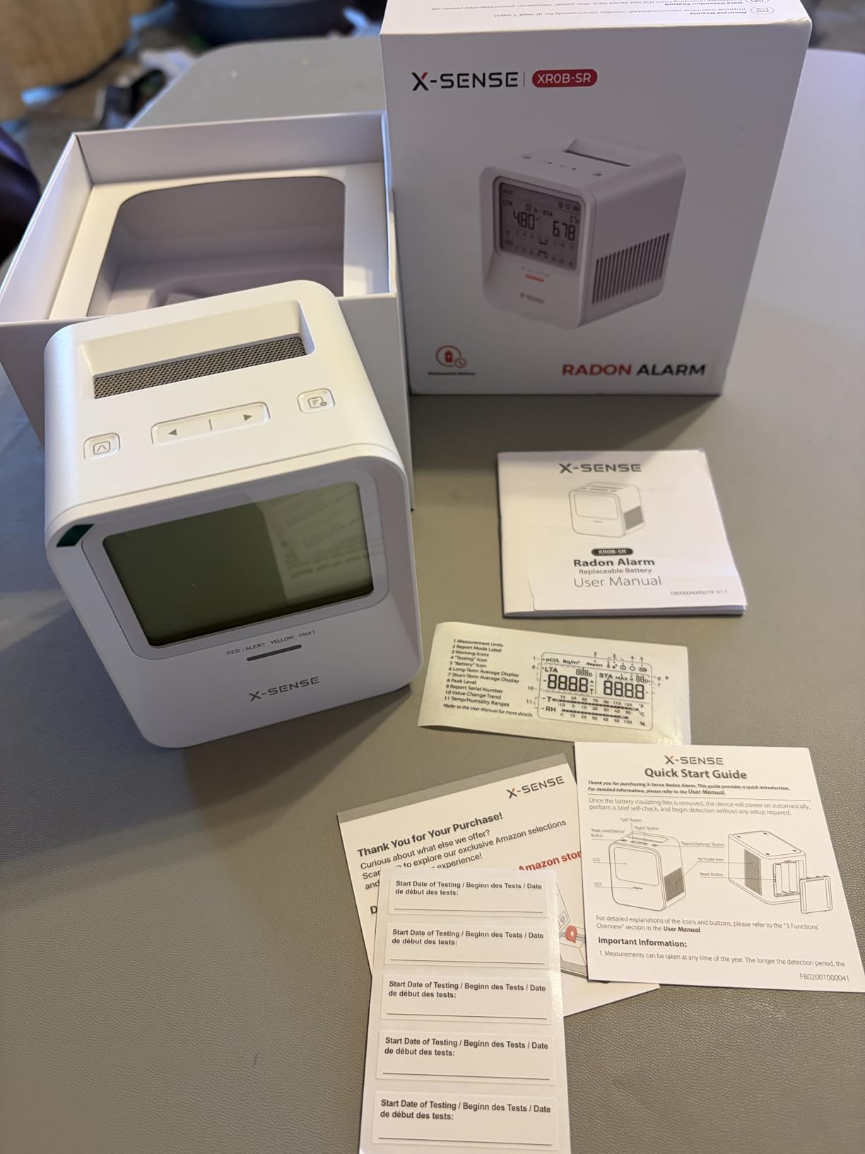 X-Sense Radon Detector for Home, Audible & Visual Alerts, XR0B-SR customer photo 1