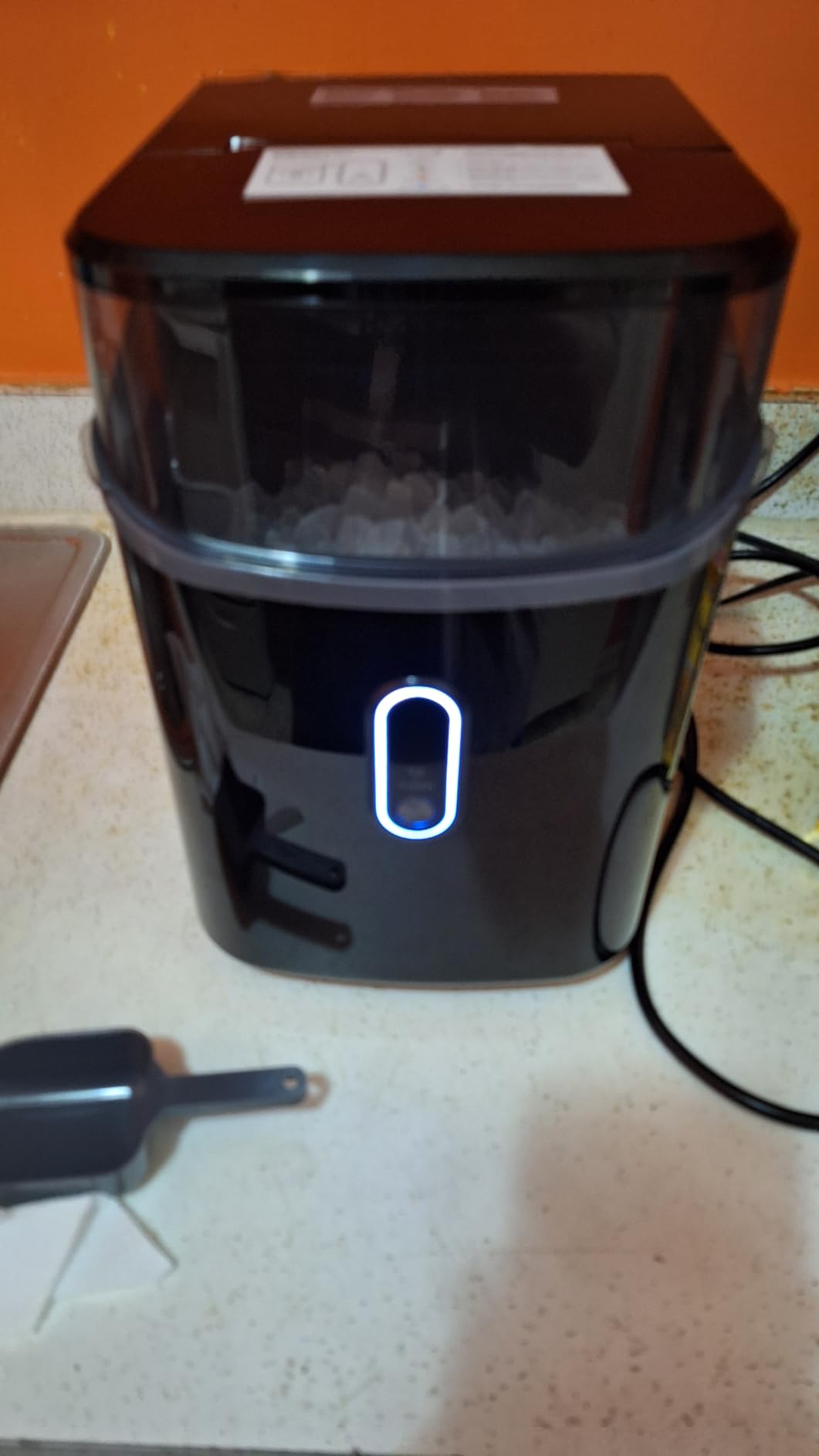 Silonn Nugget Ice Maker Countertop, Pebble Ice Makers with Crushed Soft Chewable Ice, 33lbs Per Day with Scoop, Pellet Portable Ice Machines with Auto-Cleaning for Home, Kitchen, Office, Black customer photo 2