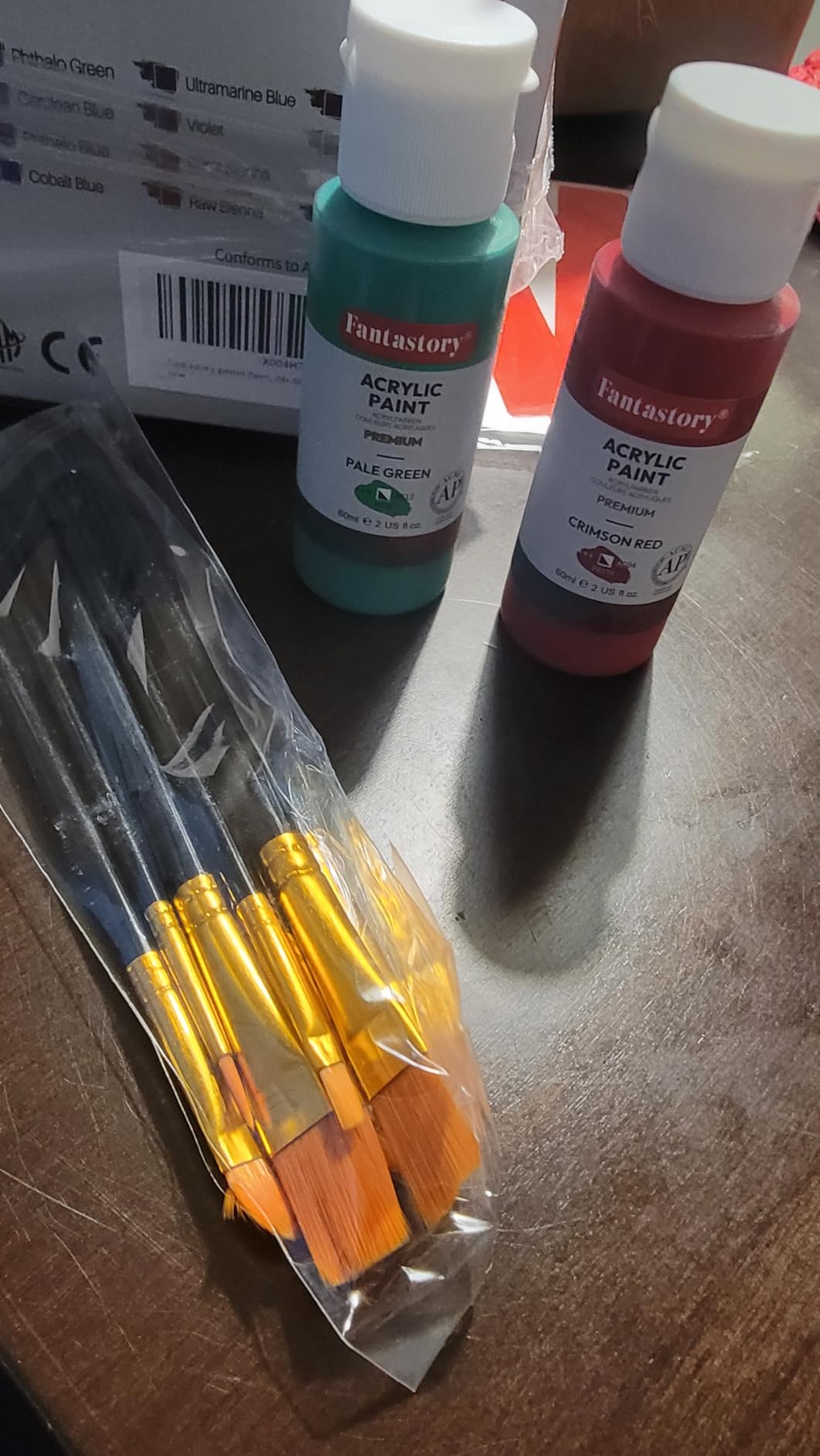 Fantastory 60ml 36 Colors Acrylic Paint Set with 12 Brushes customer photo 2