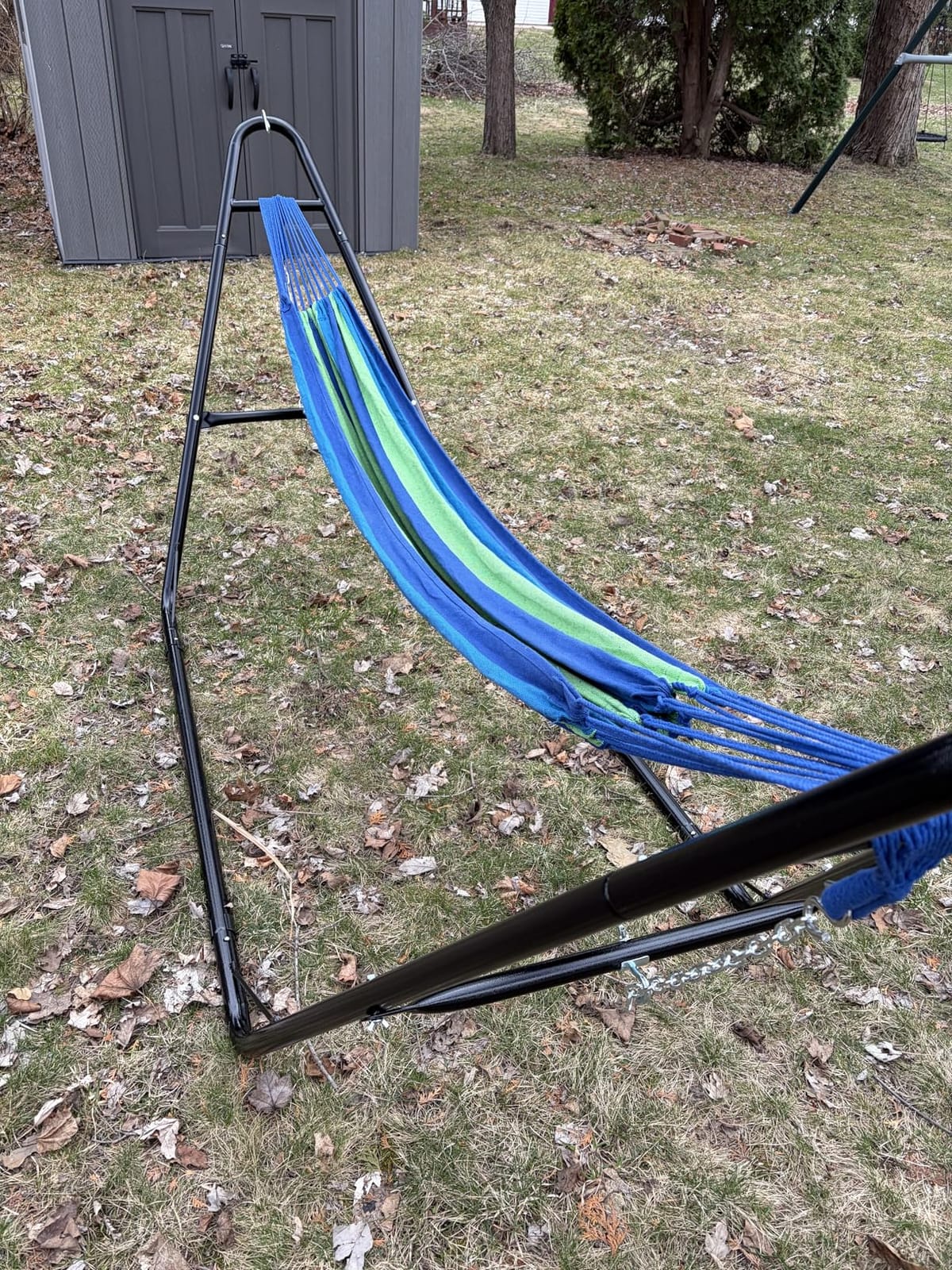 Durable Heavy Duty Steel Hammock Stand for Outside, 550LBS Capacity customer photo 2