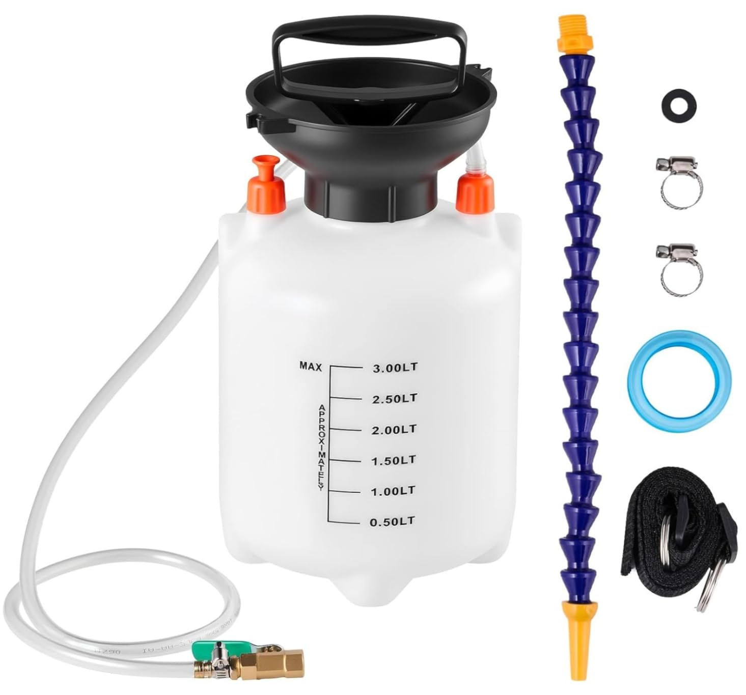 VEVOR Transmission Fluid Pump, 7.5 L Capacity, Manual Fluid Transfer Pump with 8 ATF Adapters & 47 in Outlet Horse, ATF Refill Kit, Oil Extractor Dispenser with HDPE Tank for Cars, Lawn Mowers customer photo 2