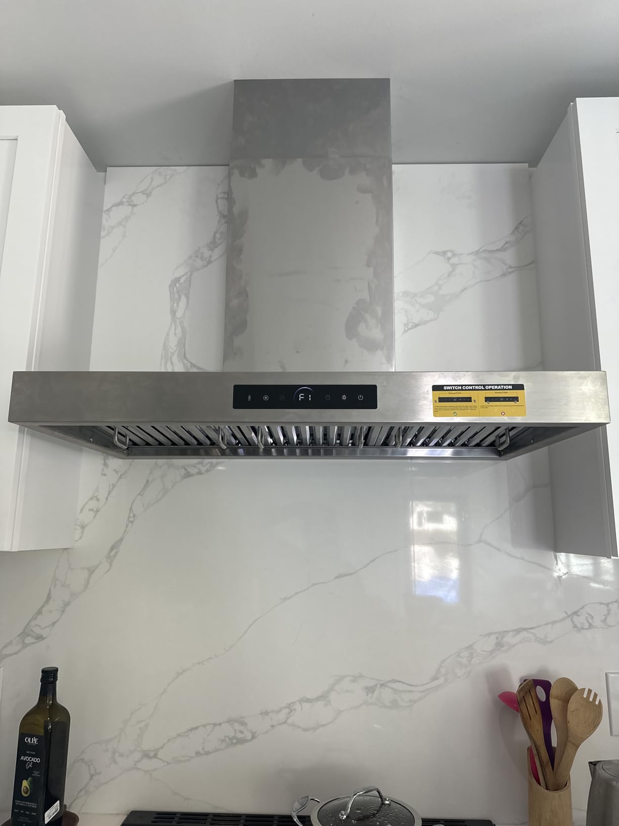 36 inch Island Range Hood Ceiling Mount 1200 CFM Stainless Steel Vent Hoods customer photo 1
