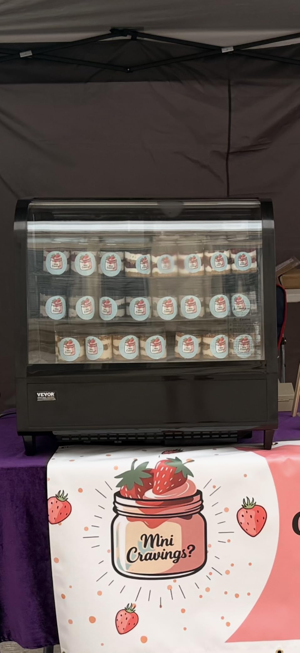 VEVOR Refrigerated Display Case, 17.6 Cu.Ft./550L Large Pastry Display Case, 2-Tier Commercial Cake Refrigerator with LED Lighting, TURBO Cooling, Frost-Free Air-Cooling, for Bakery, Dessert Shop customer photo 2