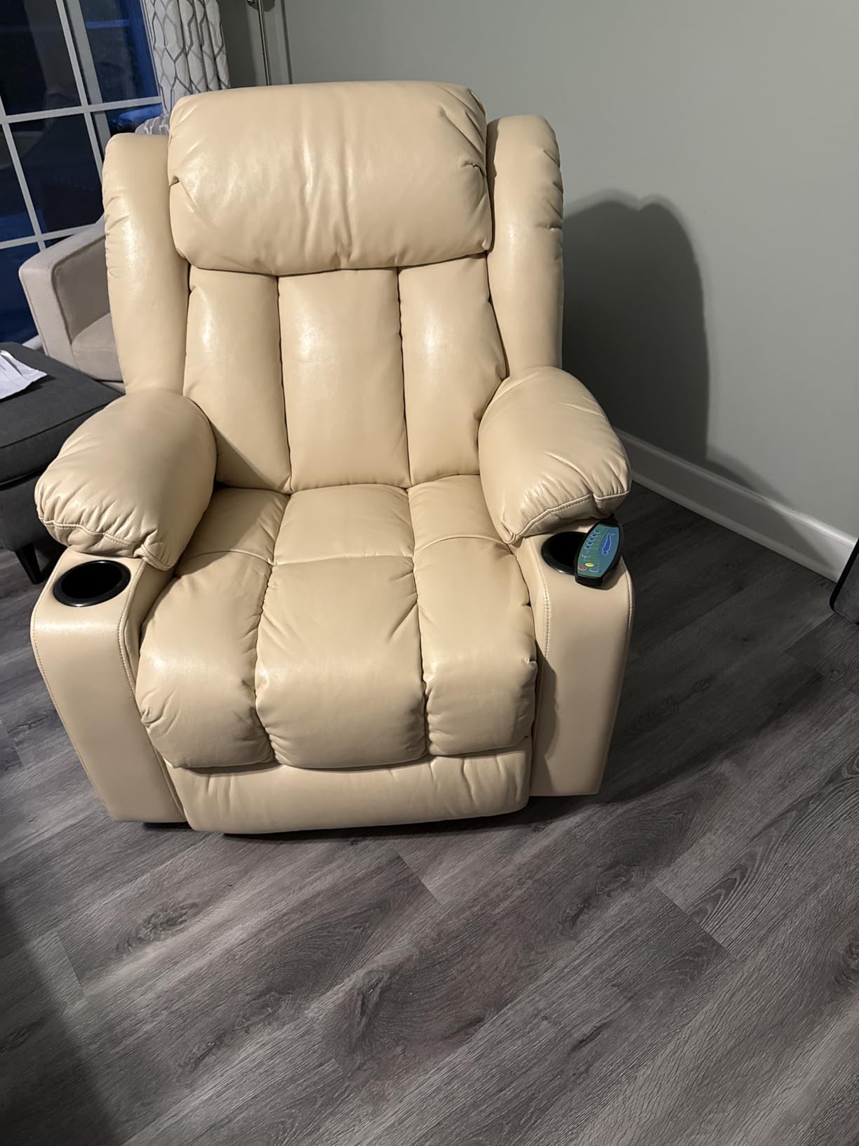 Power Lift Recliner Chair for Elderly, Leather (Brown) customer photo 2