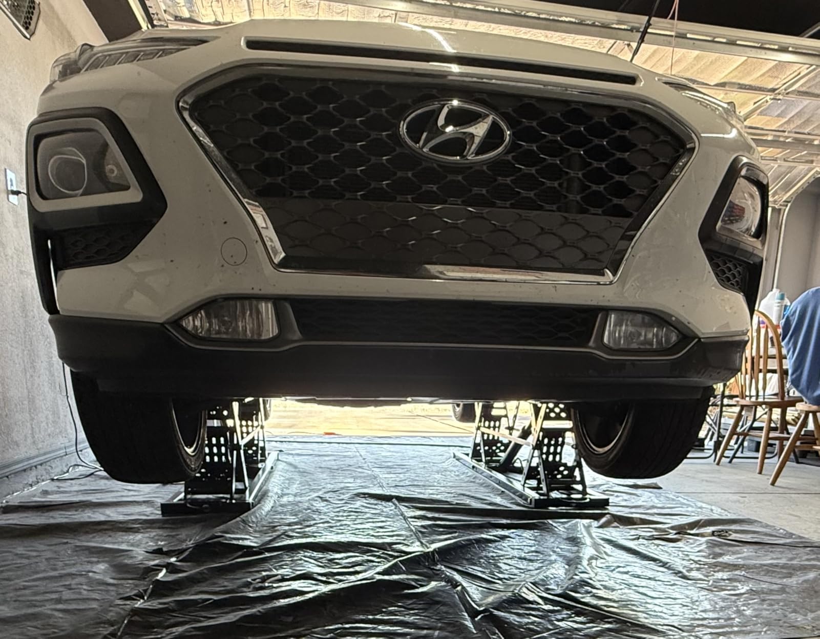 7000LBS Portable Car Lift for Trucks SUV Sedan, Heavy Duty Scissor Lift Jack with Safety Lock, Adjustable Height 6.26