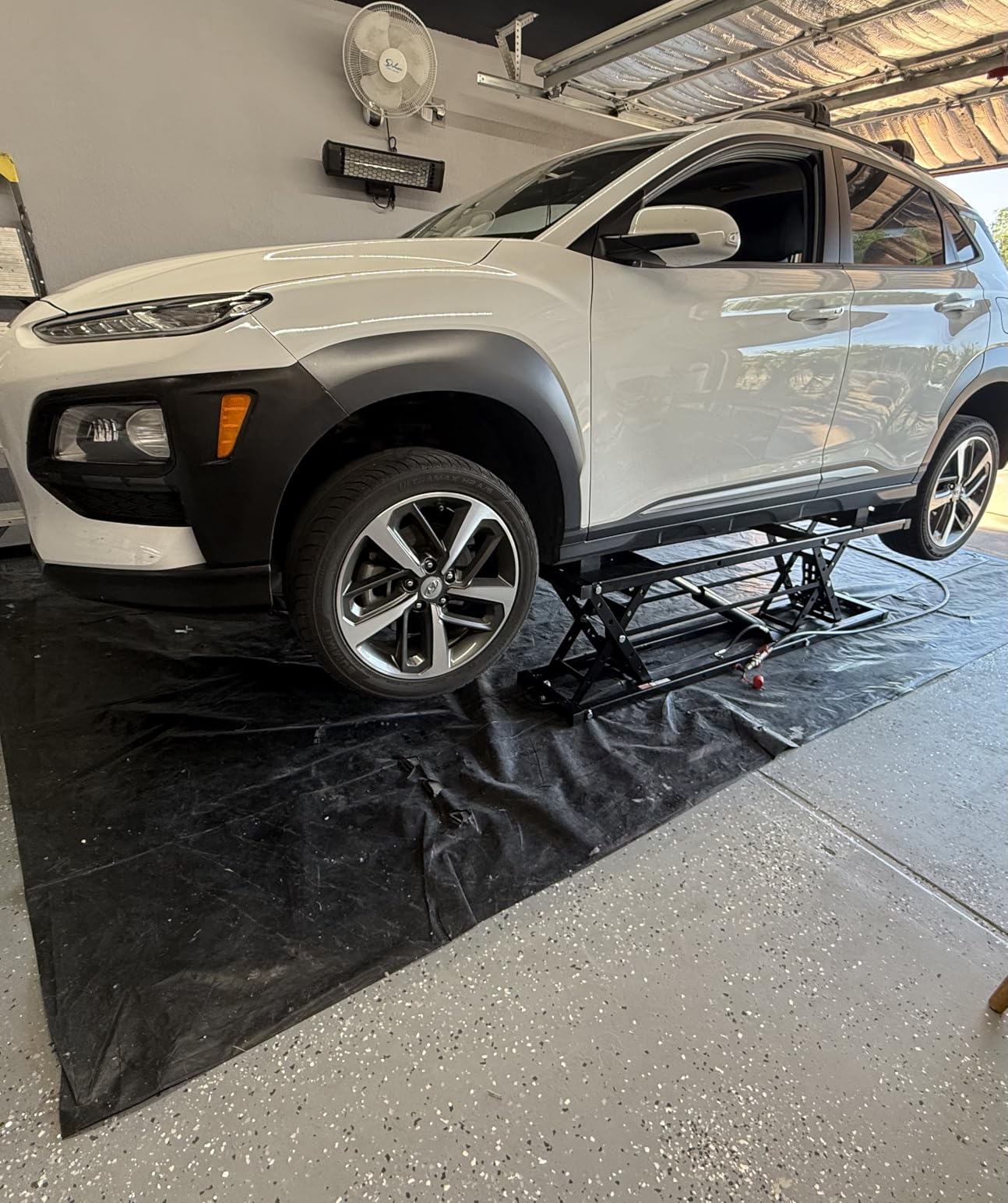 7000LBS Portable Car Lift for Trucks SUV Sedan, Heavy Duty Scissor Lift Jack with Safety Lock, Adjustable Height 6.26