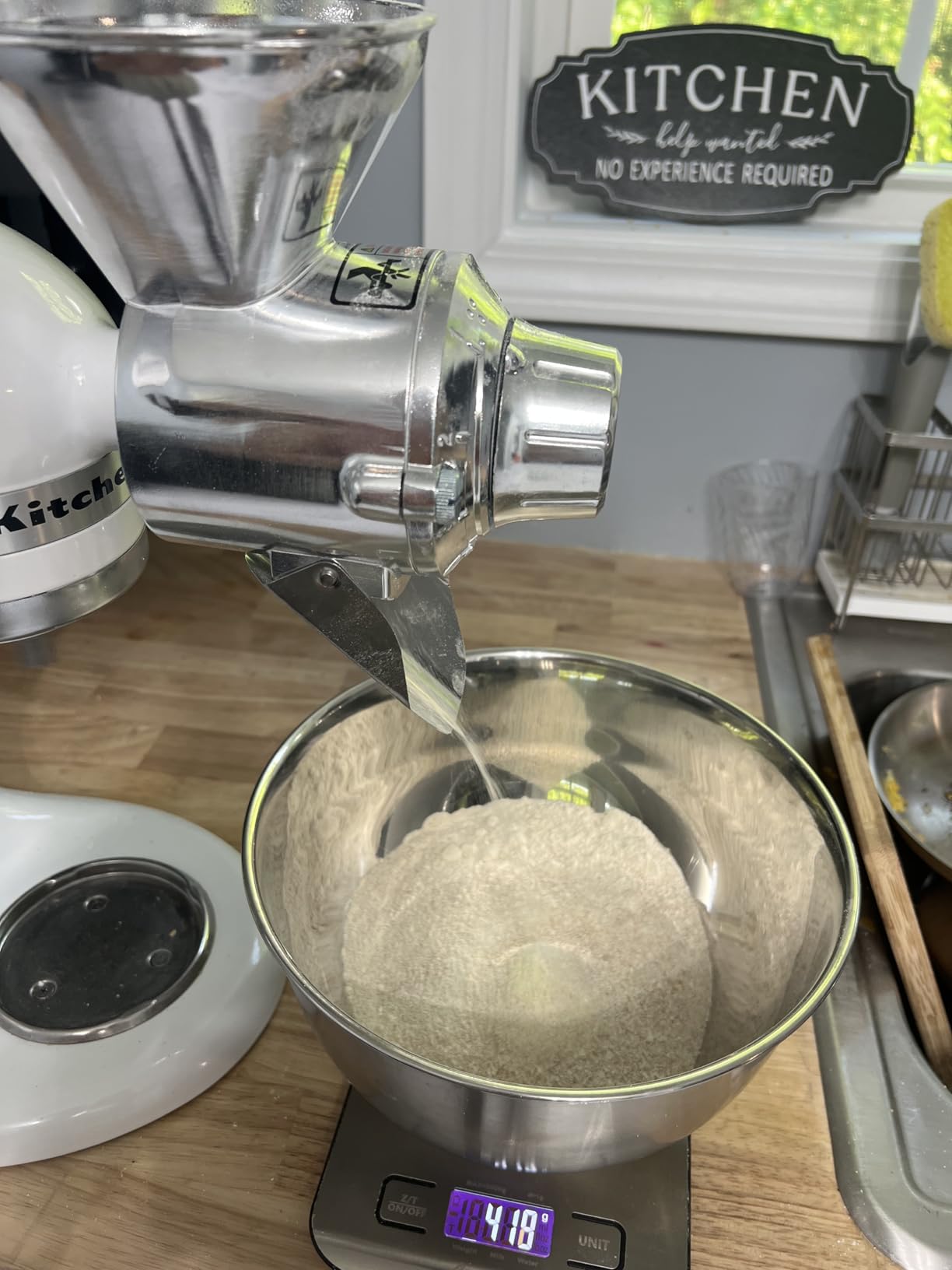 HOZODO Grain Mill Attachment for KitchenAid Stand Mixer, All Metal customer photo 1
