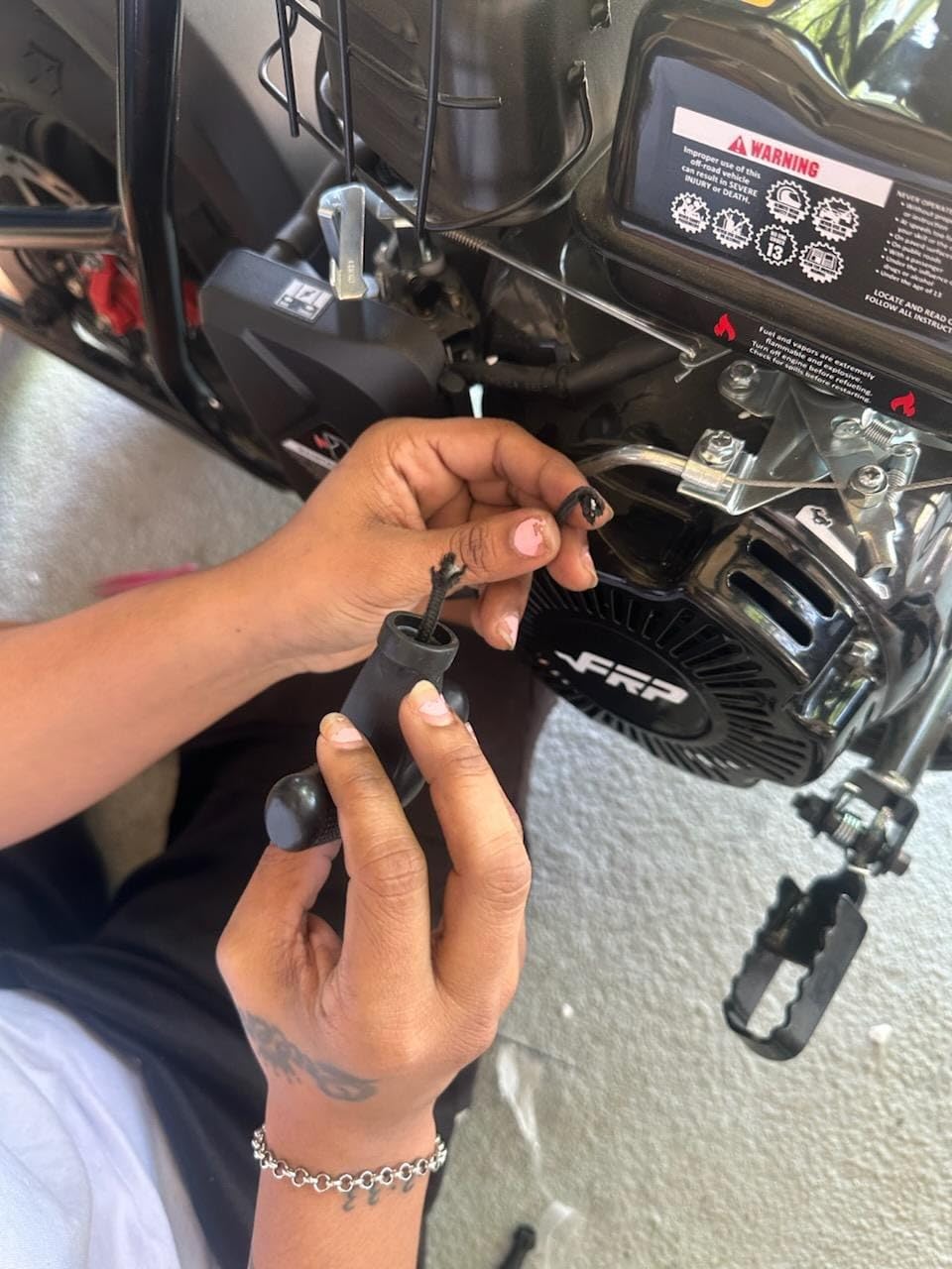 FRP MB40 Gas Mini Bike for Teens 40cc 4-Stroke Off Road 18 MPH 165 LBS customer photo 2