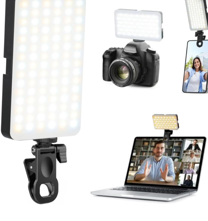 Ring Light for Computer Video Conference - Webcam Light for Monitor Clip On Remote Working Distance Learning Zoom Call Self Broadcasting and Live Streaming Influencer Light Laptop Video Conferencing customer photo 2
