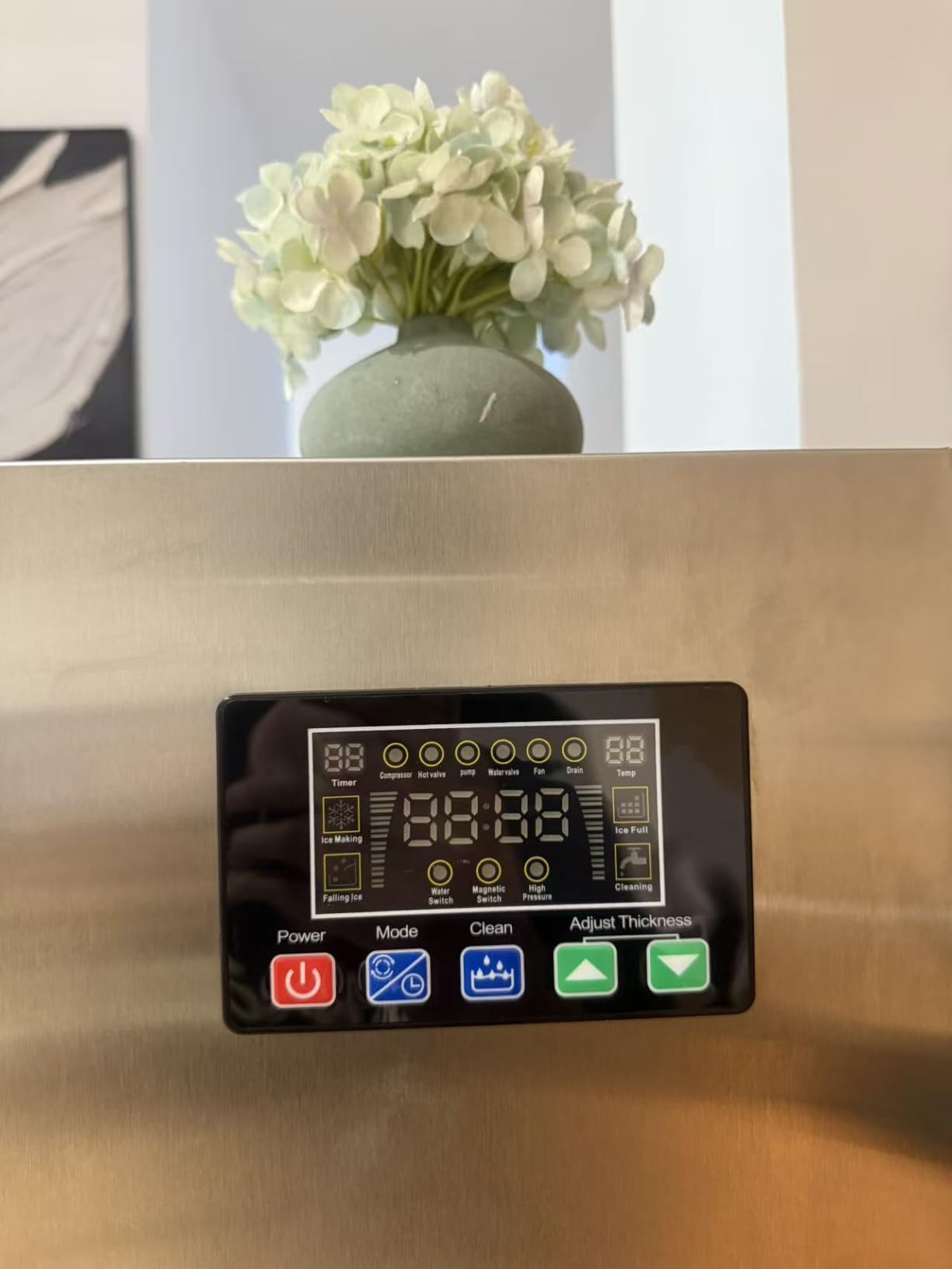 ETL-Certified Commercial Ice Machine 800LBS/24H,with 650LBS Bin,Ice Ready in 5-15 Min,110V Industrial Ice Cube Maker with Self Clean & Timing Function,30 Levels of Ice Thick Adjustable,Stainless Steel customer photo 2