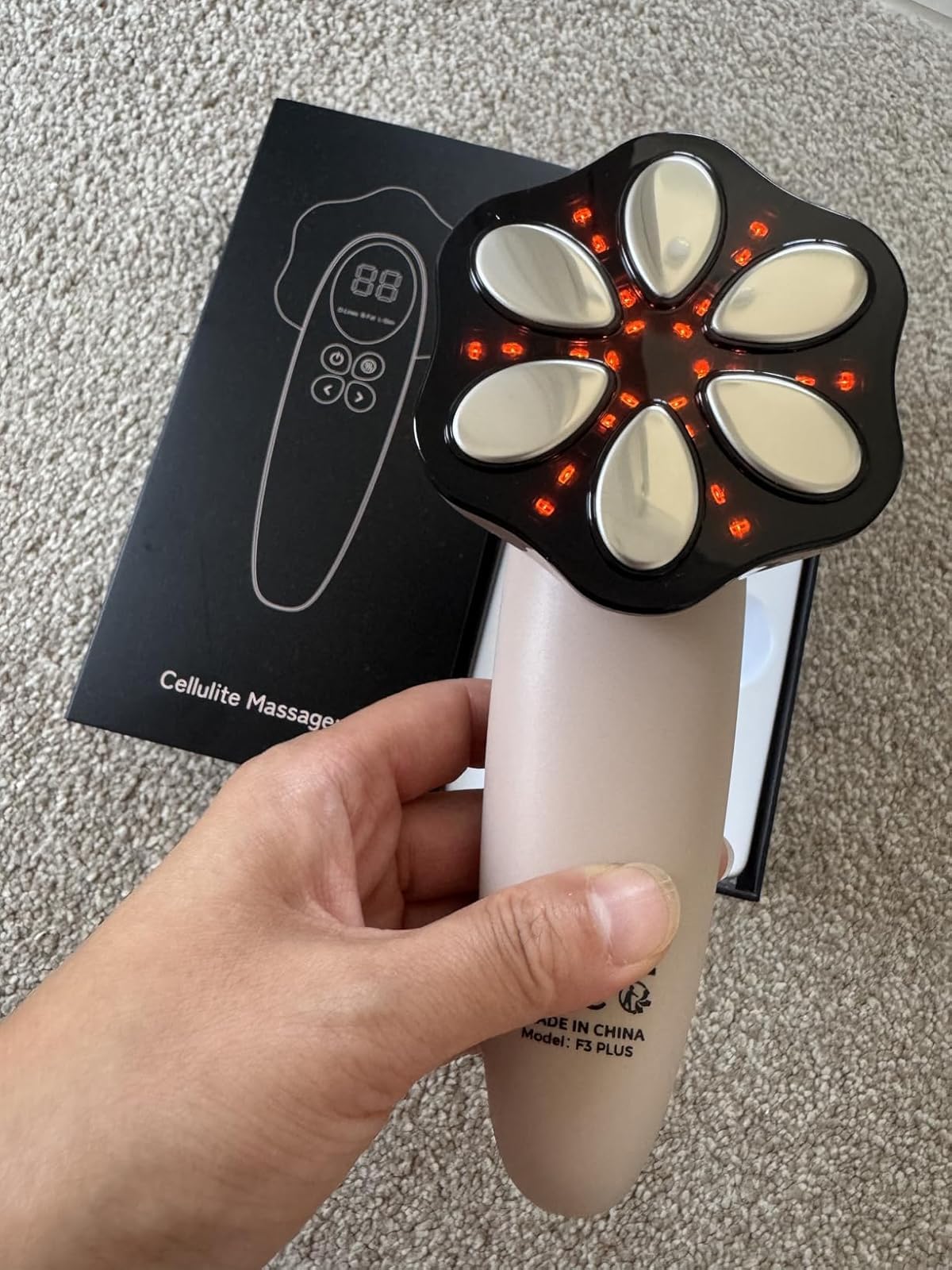 Cellulite Massage Tool - Body Sculpting Machine, Electric Body Toning & Cellulite Massager with Heating Skin Tightening for Home Use, Cellulite Remover for Belly, Legs, Belly, Arms, Buttocks (Pink) customer photo 1