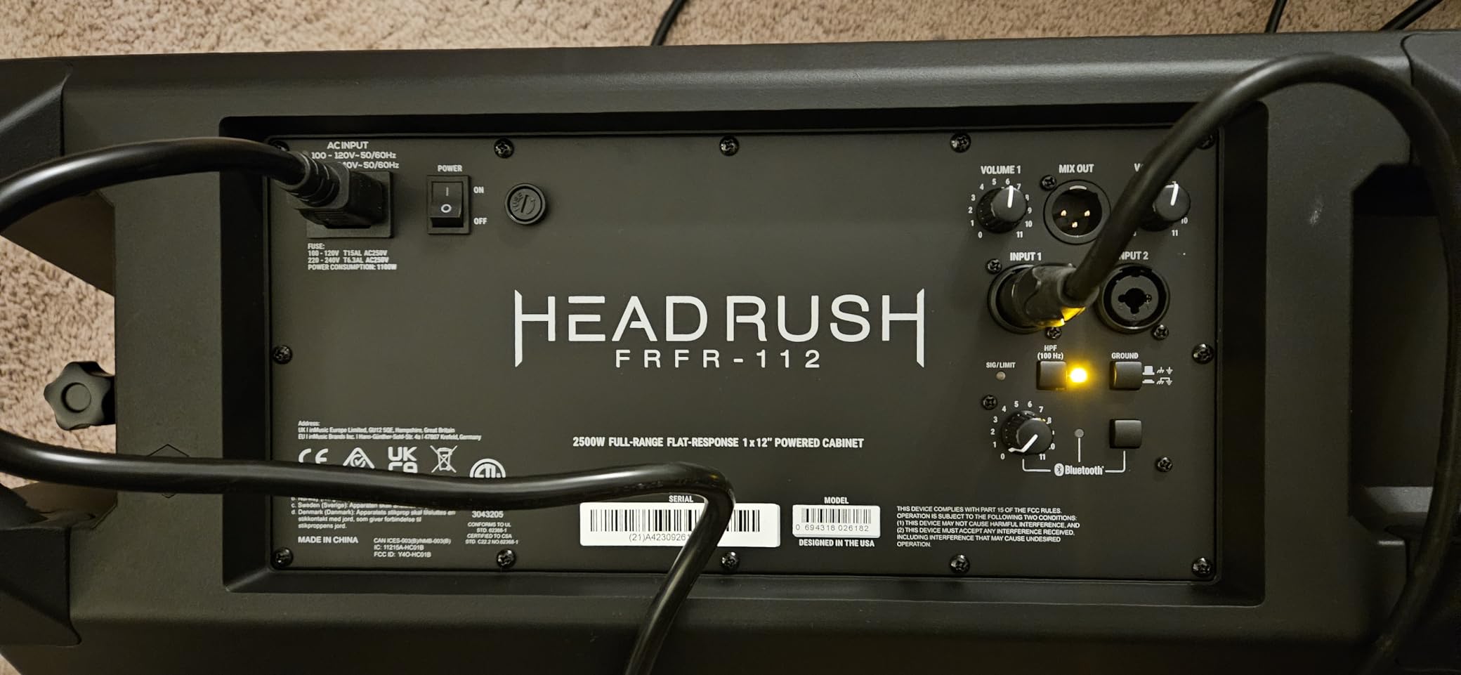 HeadRush FRFR-12 CAB 750W Full-Range Flat-Response 12