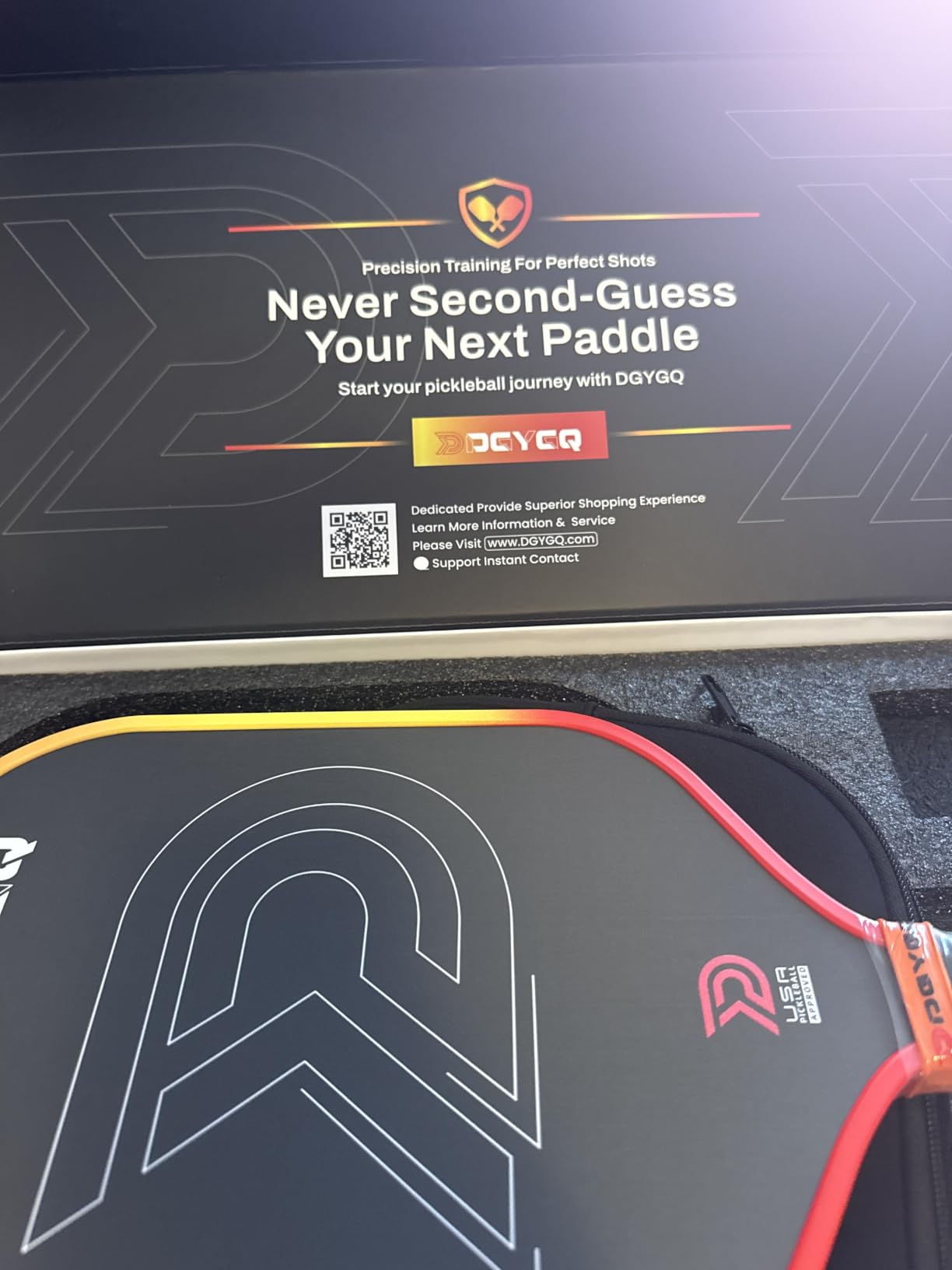 DGYGQ Pickleball Paddles, T700 Raw Carbon Fiber Surface, 16mm Polypropylene Honeycomb Core for All Skill Levels - Larger Sweet Spot for Max Spin, Control & Power customer photo 1