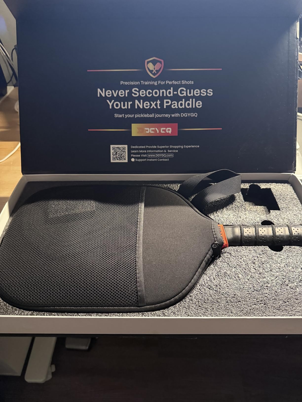 DGYGQ Pickleball Paddles, T700 Raw Carbon Fiber Surface, 16mm Polypropylene Honeycomb Core for All Skill Levels - Larger Sweet Spot for Max Spin, Control & Power customer photo 2