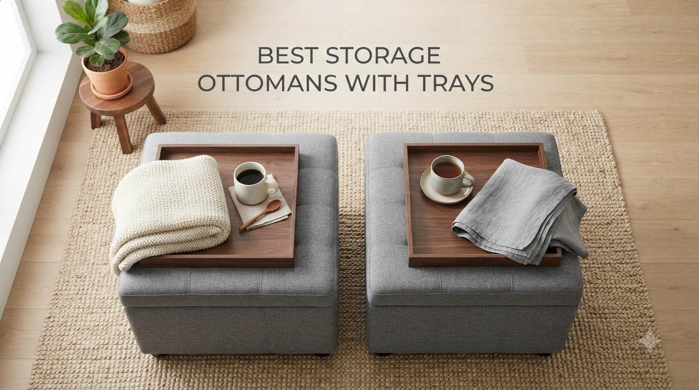 Best Storage Ottomans with Trays