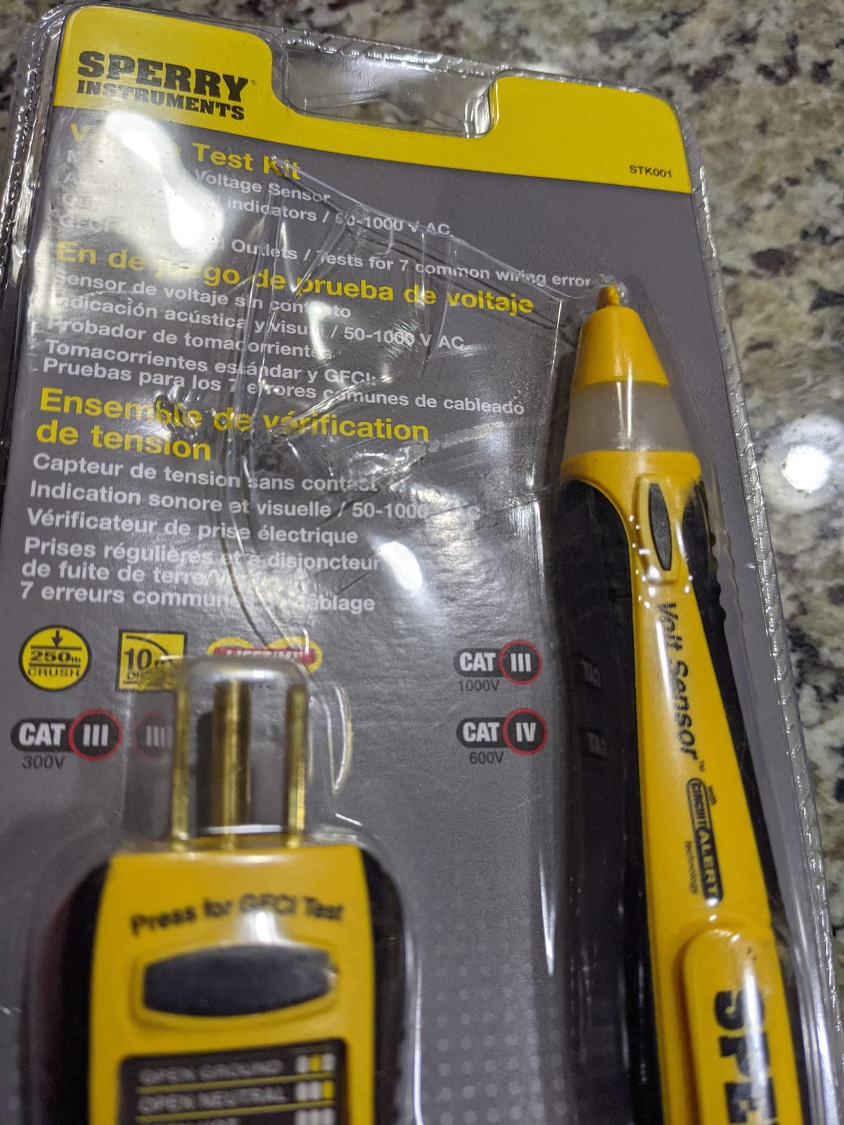 Sperry Instruments STK001 Non-Contact Voltage Tester (VD6504) & GFCI Outlet / Receptacle Tester (GFI6302) Kit, Electrical AC Voltage Detector, Yellow & Black customer photo 2
