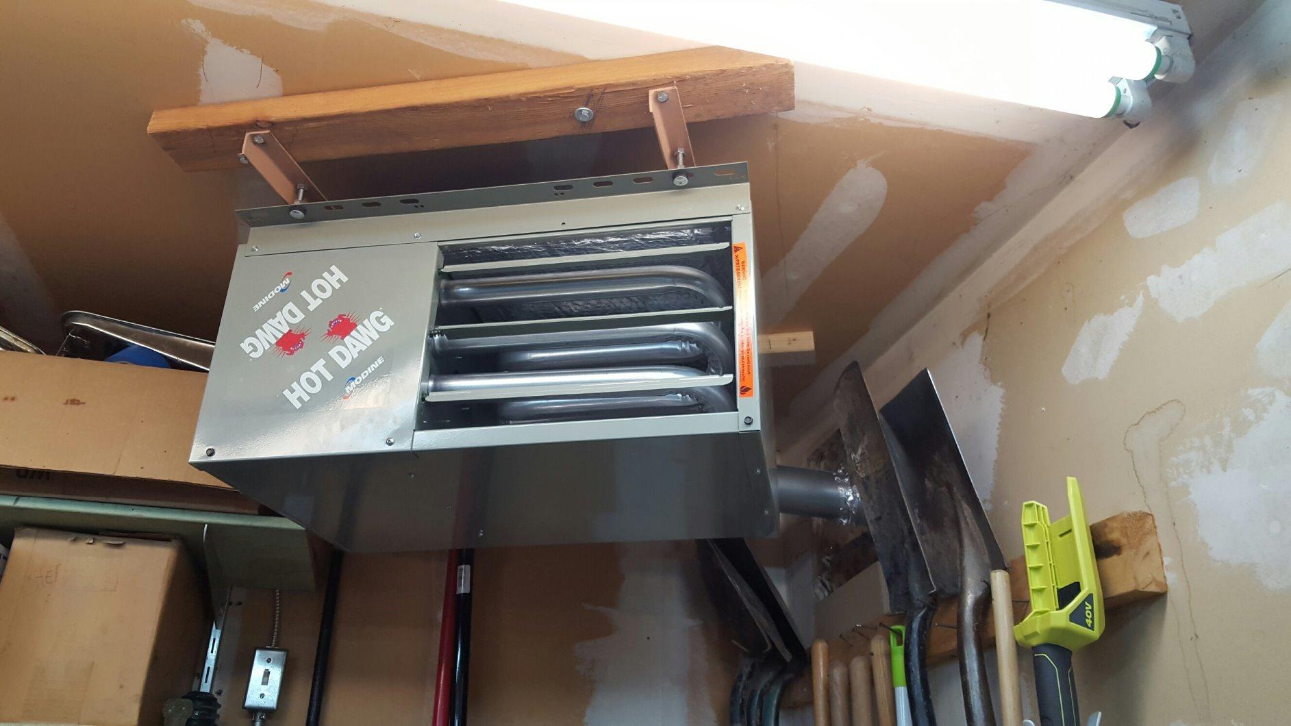Modine HD45AS0111Natural Gas Hot Dawg Garage Heater 45,000 BTU with 80-Percent Efficiency Grey customer photo 1