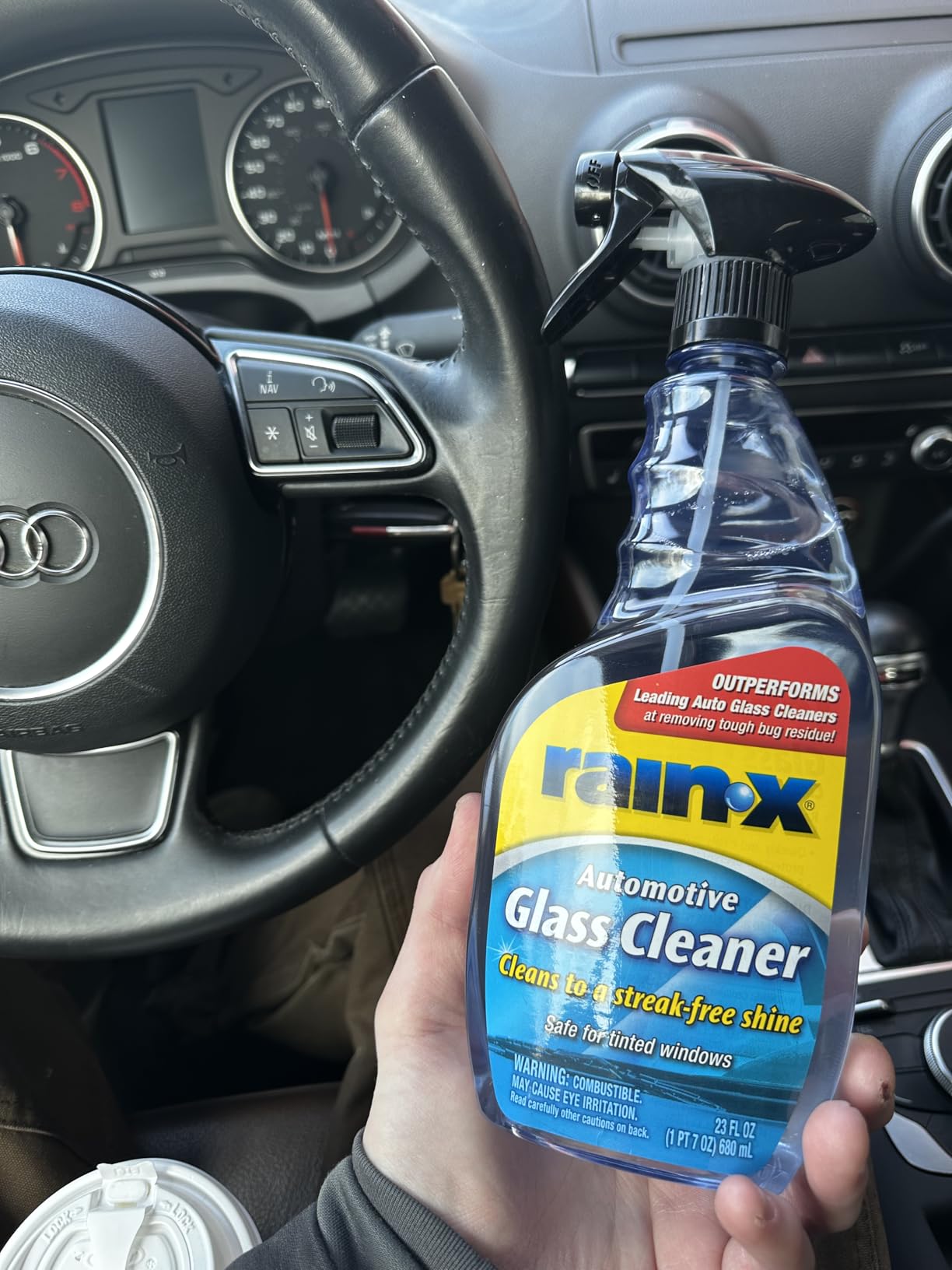 Rain-X RainX 630018 Glass Cleaner, Concentrated Streak-Free Formula for Car Windows, Windshield & Mirrors, Removes Bug Residue, Road Grime & Smoke Film - 23 Fl Oz customer photo 1