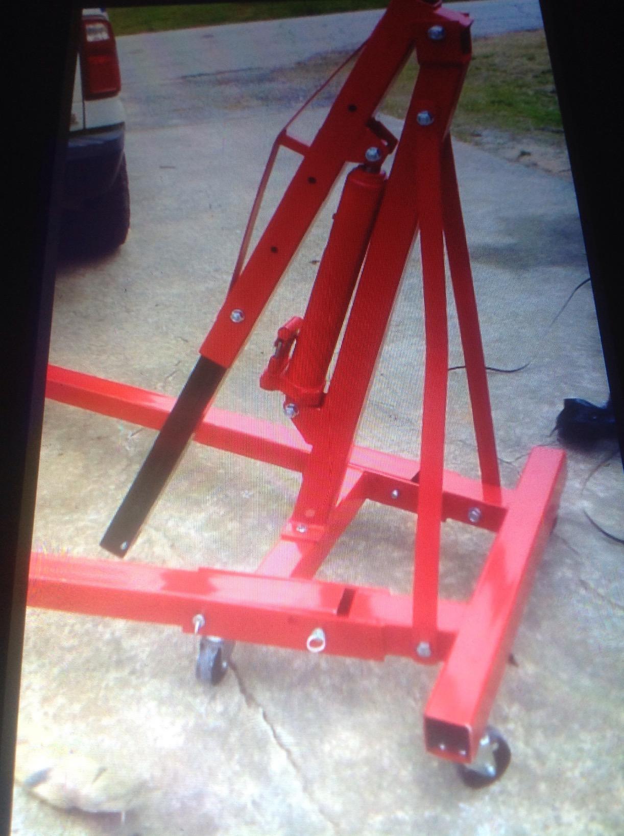Stark USA 2 TON Engine Hoist Stand Cherry Picker Shop Crane Folding Engine Hoist Lift Garage Workshop Auto Repair, 4,000lbs Capacity customer photo 1