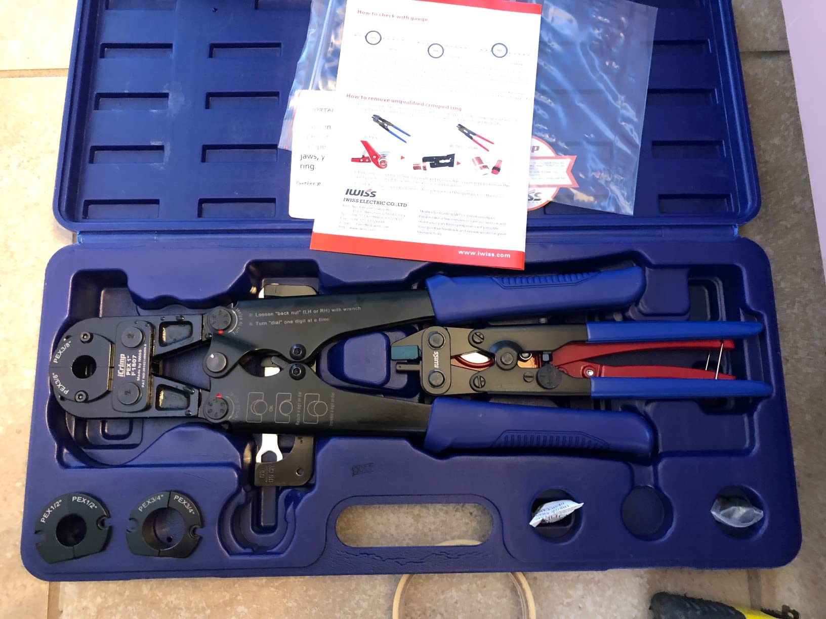 iCrimp F1807 Copper Ring Crimping Tool Kit for 3/8,1/2,3/4,1