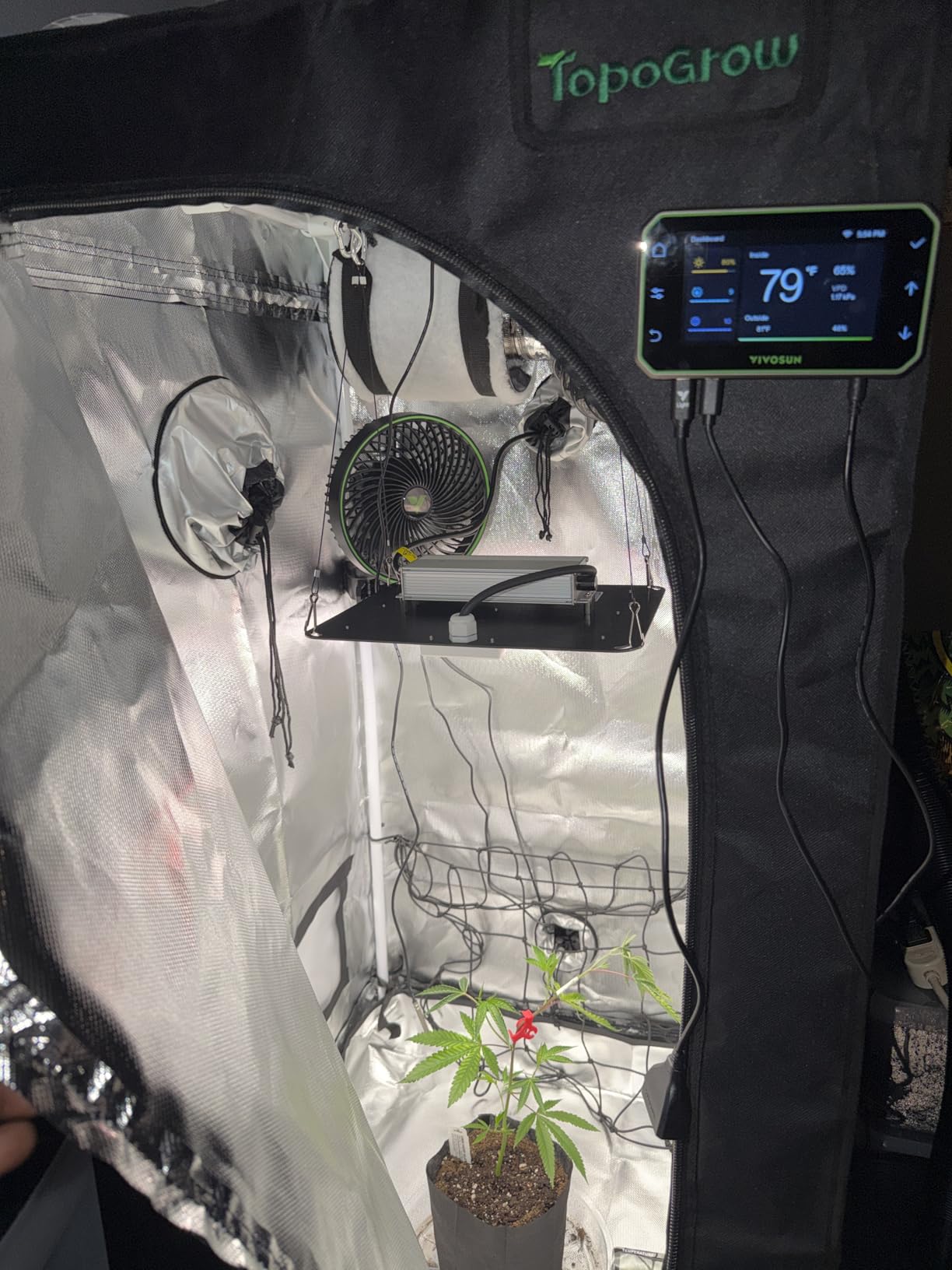 Upgrade Integrated Auto Grow Tent Kit Complete Kit, S1000 LED Grow Light, 32
