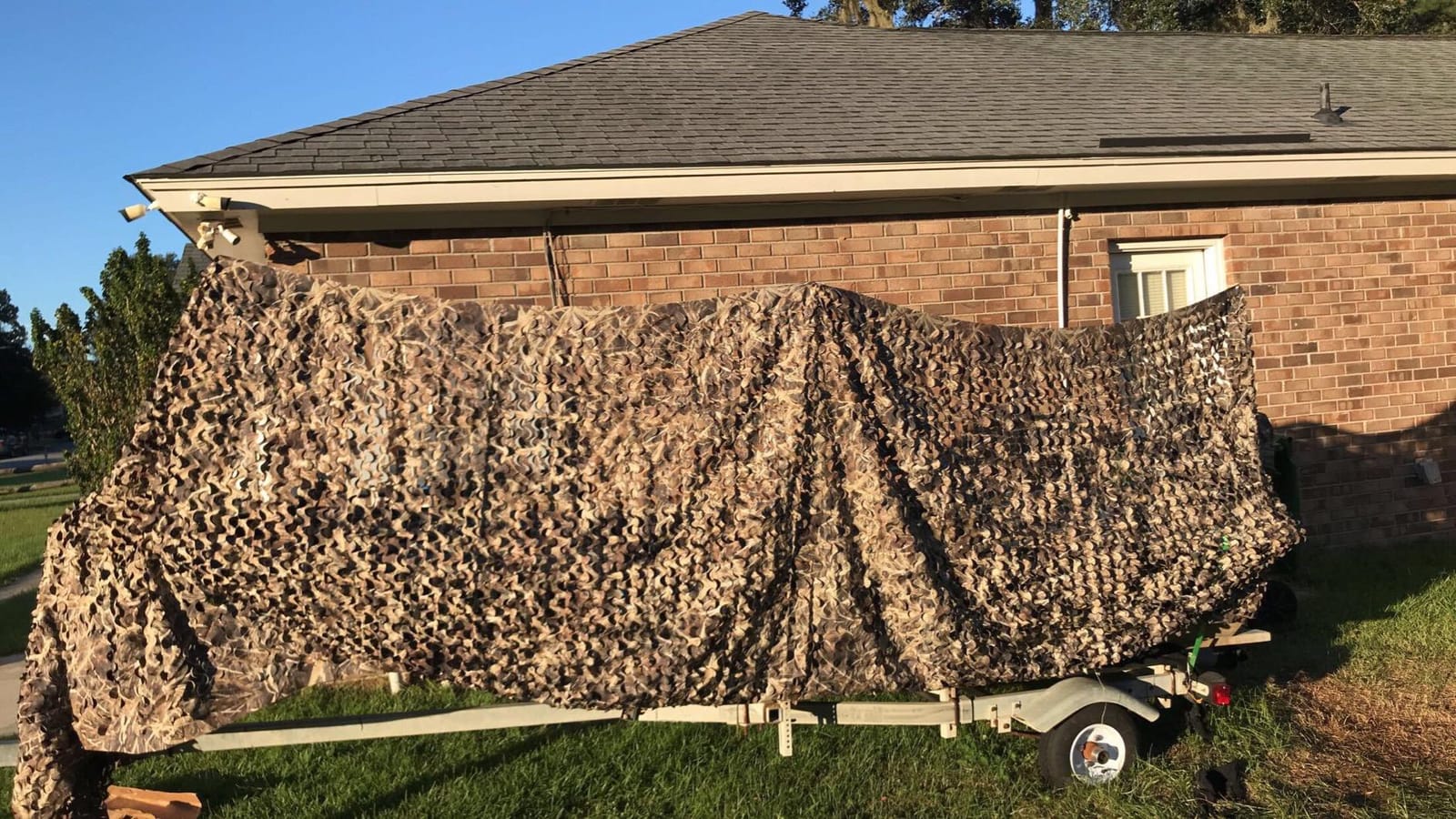 AUSCAMOTEK 300D Durable Camo Netting for Duck Hunting Blinds Brown 5ft×10ft/5ft×13ft/5ft×20ft customer photo 1