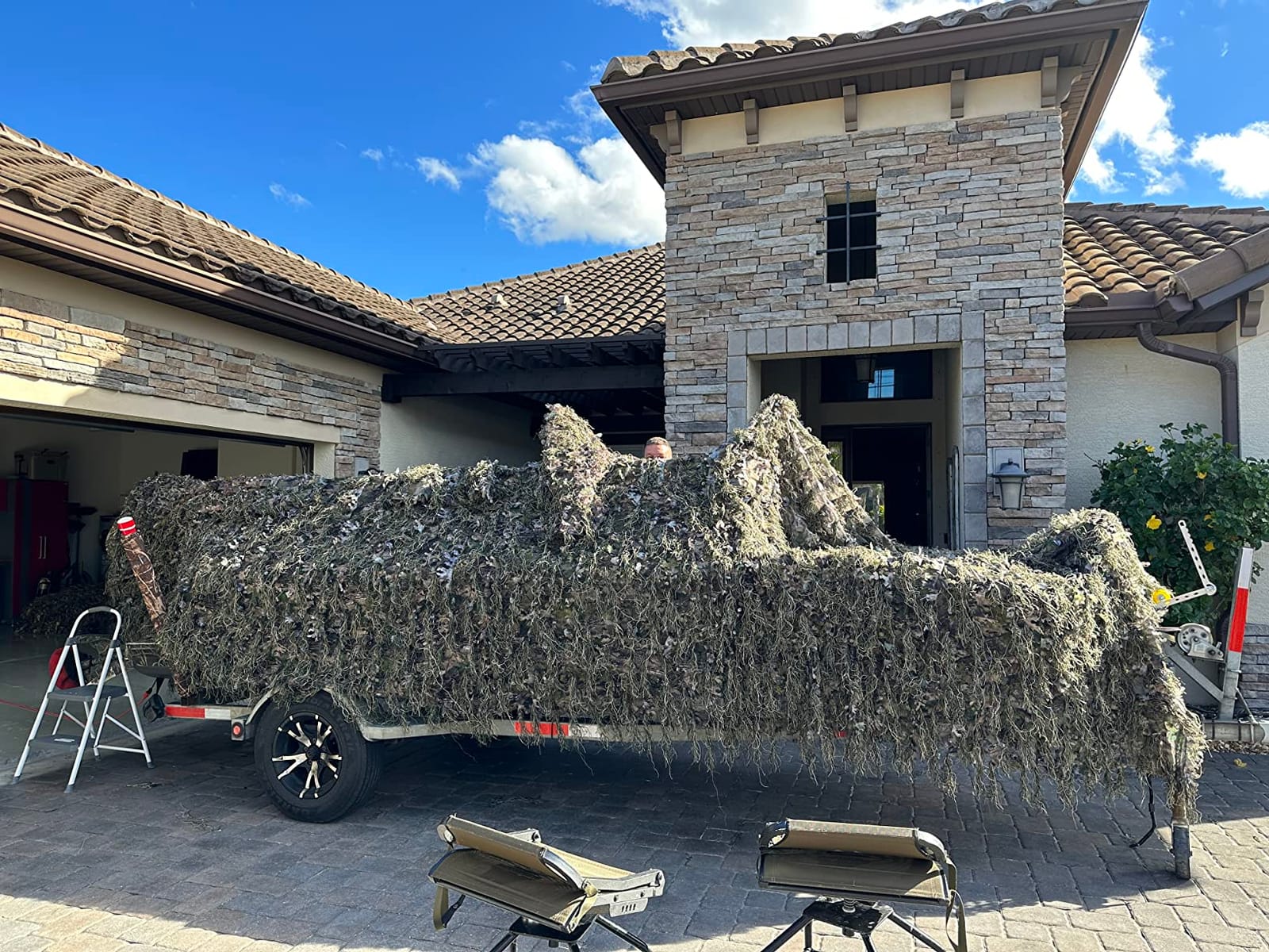 North Mountain Gear Universal Camo Netting for Hunting Blinds - Waterfowl Hunting Camo Net customer photo 2