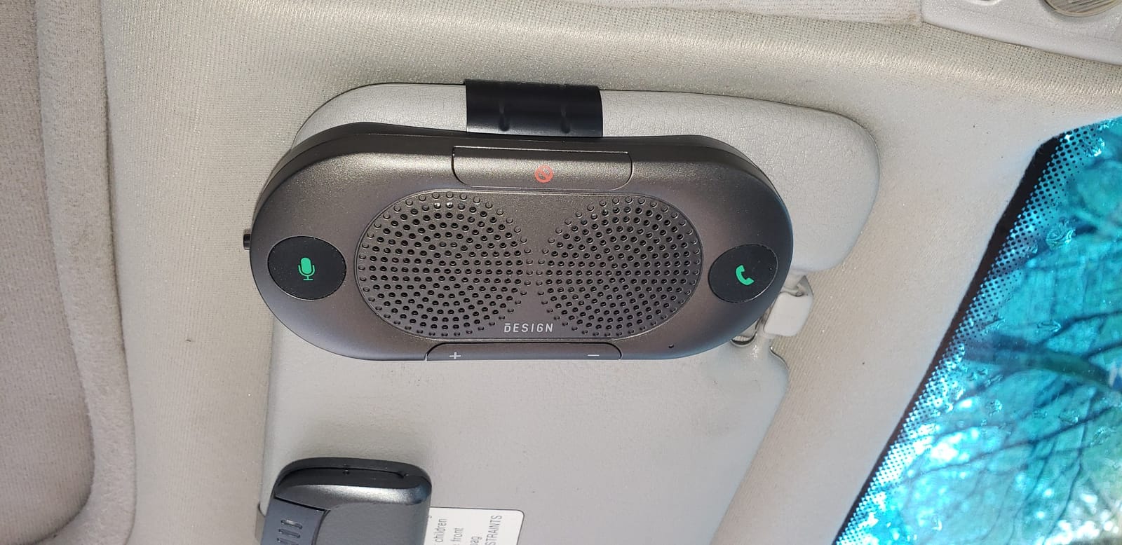 Besign BK06 Bluetooth 5.0 in Car Speakerphone with Visor Clip, Wireless Car Kit for Handsfree Talking, Motion Auto On, Siri Google Assistant Support, Dual 2W Speakers customer photo 2
