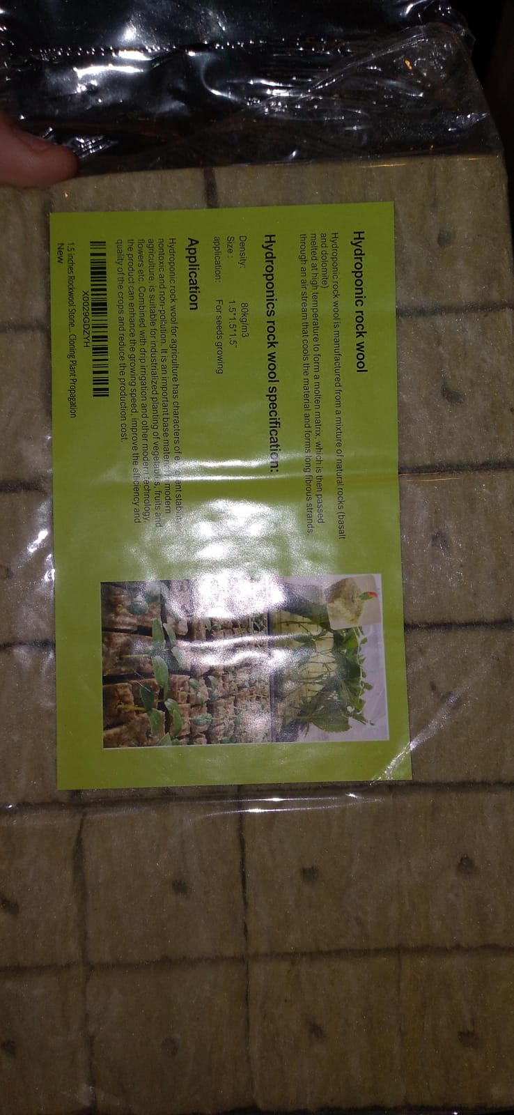 MI0512 1.5” Rockwool Starter Plugs for Hydroponics, Rockwool Grow Cubes, 1 Sheets of 28 Plugs (Small) customer photo 1