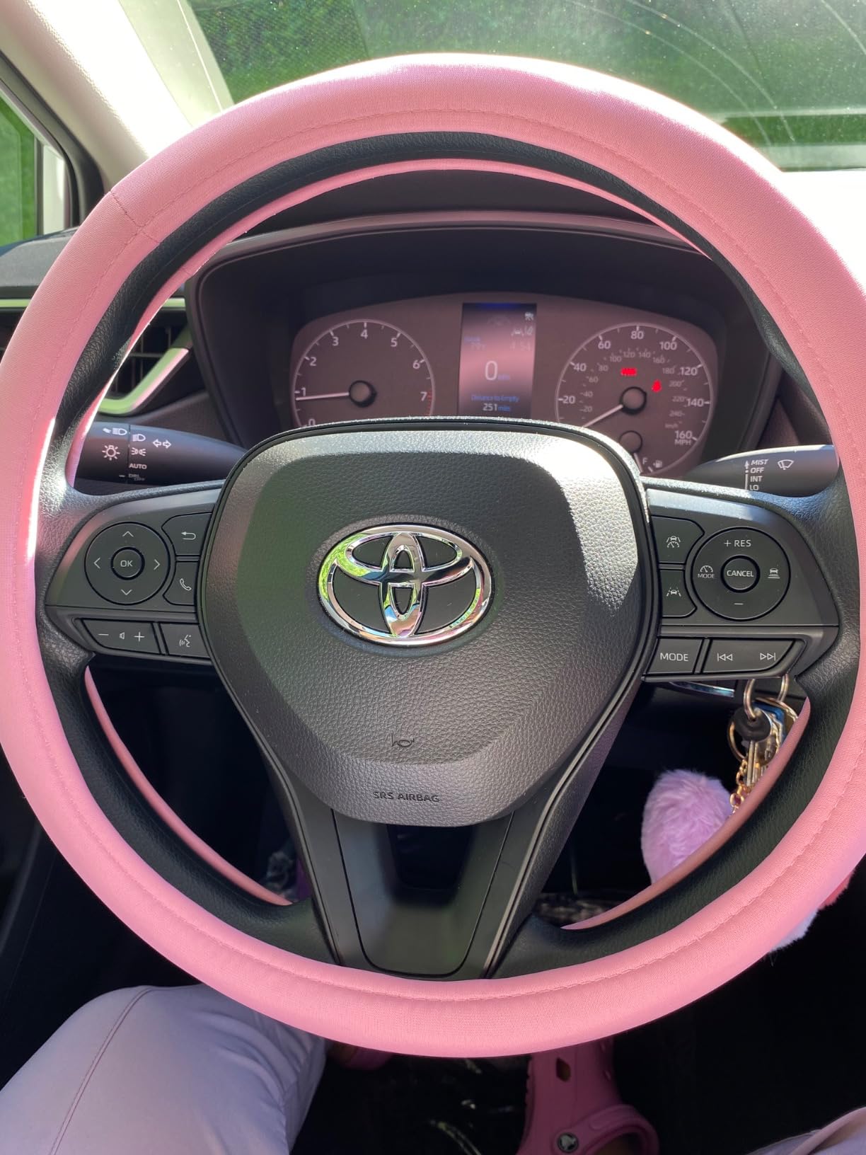 ZHOL Steering Wheel Cover Universal 15 inch Microfiber Breathable Ice Silk Steering Wheel Covers Anti-Slip Car Interior Accessories for Women Men, Warm in Winter and Cool in Summer, Black customer photo 2