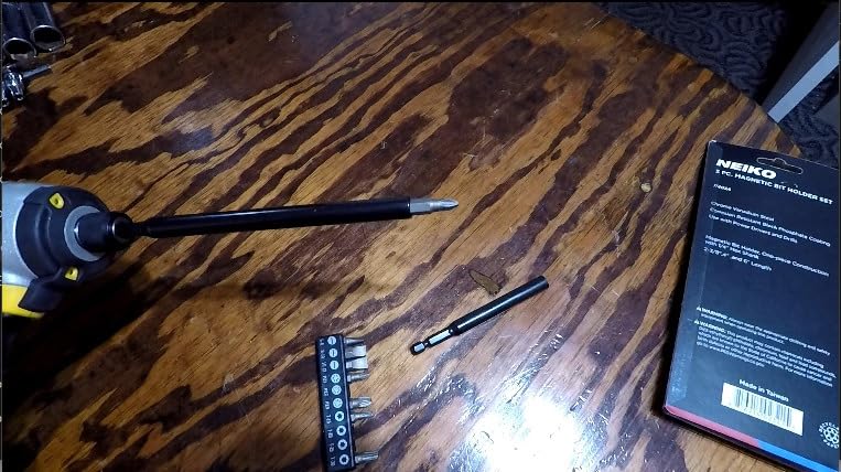 NEIKO 11403A Magnetic Bit Holder Set | 3 Pieces - 2-3/8, 4, and 6| Premium Cr-V Steel | 1/4