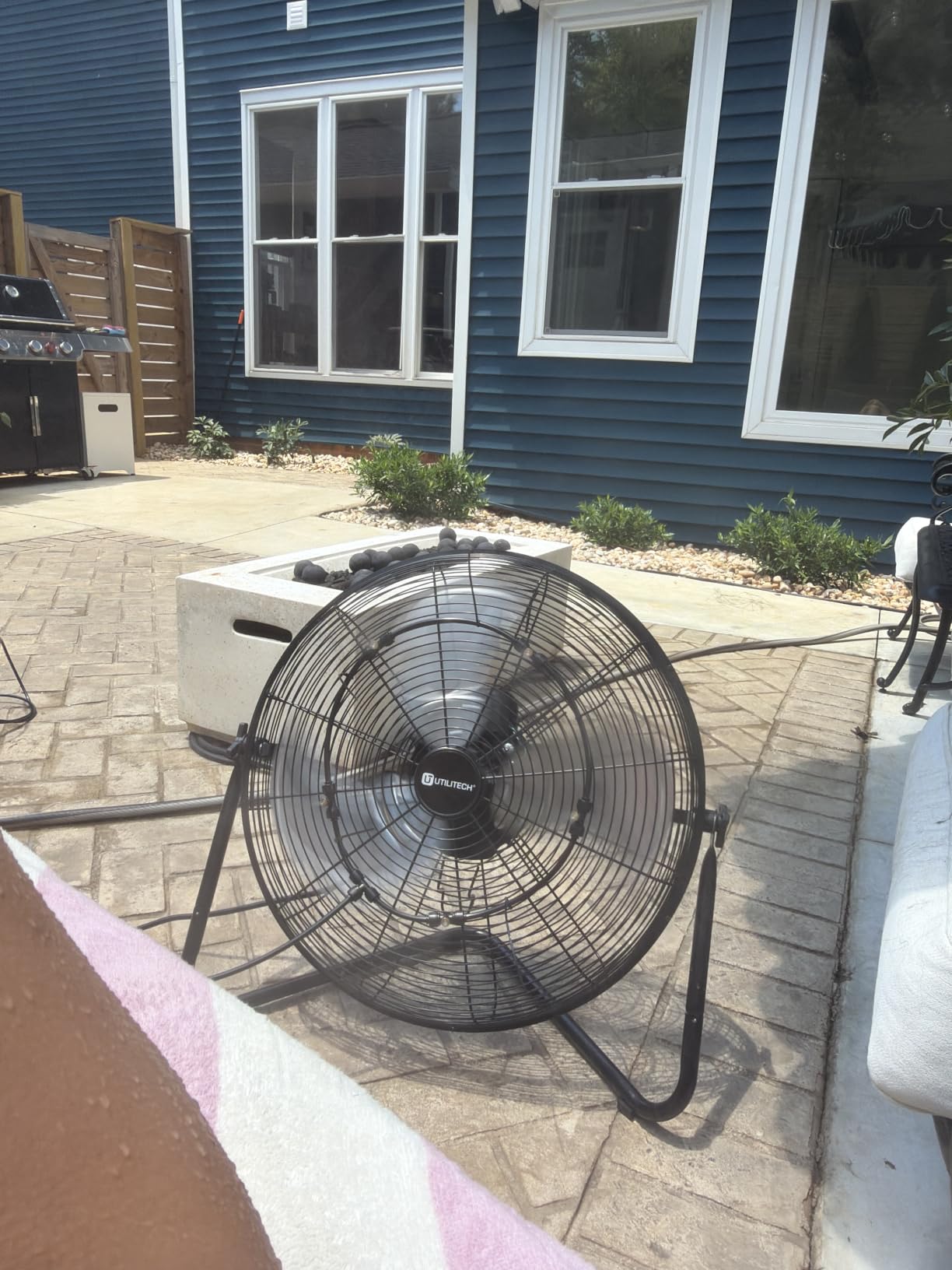 Outdoor Misting Fan Kit for a Cool Patio Breeze,Water Mister Spray for Cooling Outdoor,19.36FT (5.9M) Misting Line + 5 Brass Mist Nozzles + a Brass Adapter(3/4) Fit to Any Outdoor Fan customer photo 1