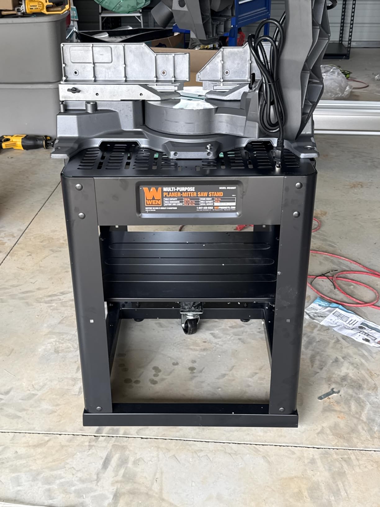 WEN Multi-Purpose Rolling Planer and Miter Saw Tool Stand with Extension Rollers (MSA658T) customer photo 1