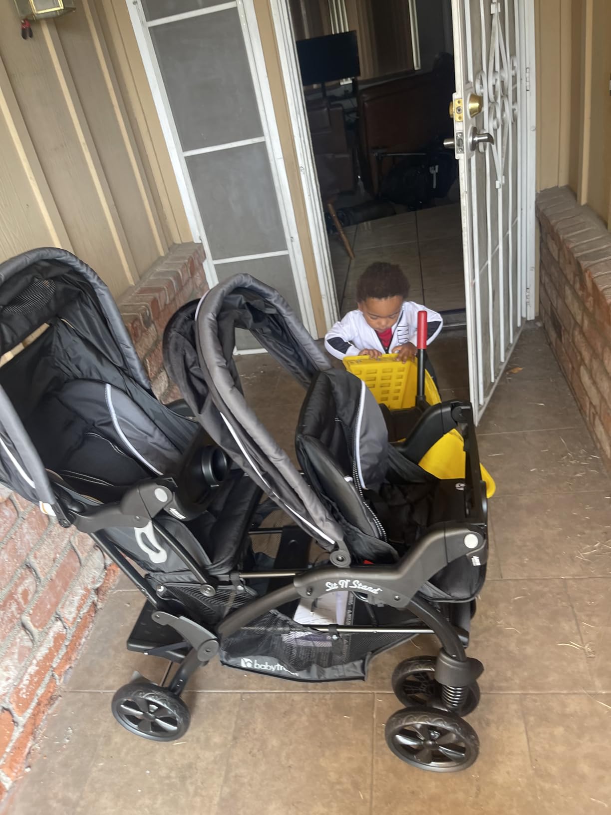 Baby Trend Sit N’ Stand® Double Stroller, Desert Blue customer photo 2