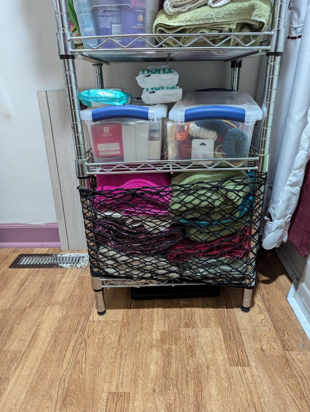 Car Rear Cargo Net, Universal Adjustable Elastic Trunk Cargo Storage Organizer Net Compatible for SUV, Jeep, Truck, Storage Nylon Mesh Double-Layer with Hooks (35.4 x 15.7 Inch) customer photo 1