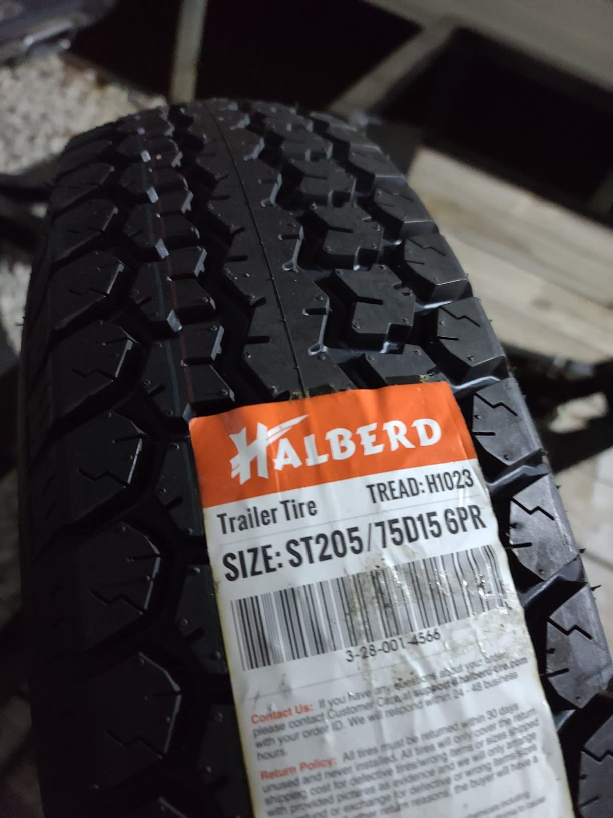 HALBERD Trailer Tires ST205/75D15, 6PR, Bias, Load Range C, Set of 4 customer photo 1