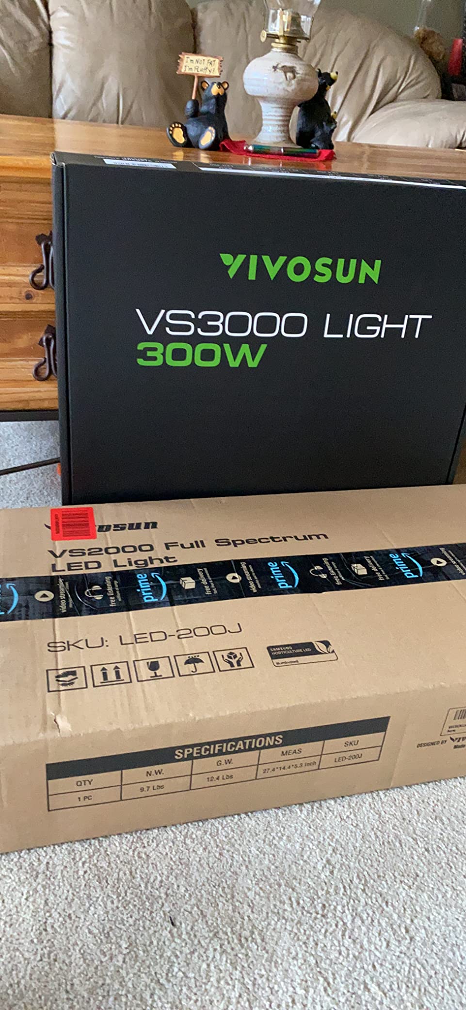 VIVOSUN VS3000 LED Grow Light with Full Spectrum Diodes & Daisy Chain Driver Dimmable Lights Sunlike for Seedling Veg & Bloom 300W Plant Grow Lamps for 3x3/4x4 Grow Tent customer photo 2