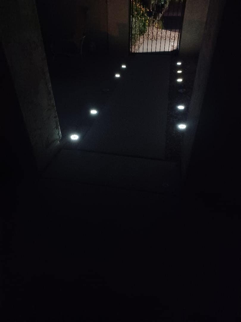 OULONGER 4.6inch Solar Ground Lights, Garden Solar Outdoor Waterproof Pathway Bright In-Ground Landscape Lights for Patio, Lawn, Yard, Driveway, Step and Walkway(White Light 12Packs) customer photo 2