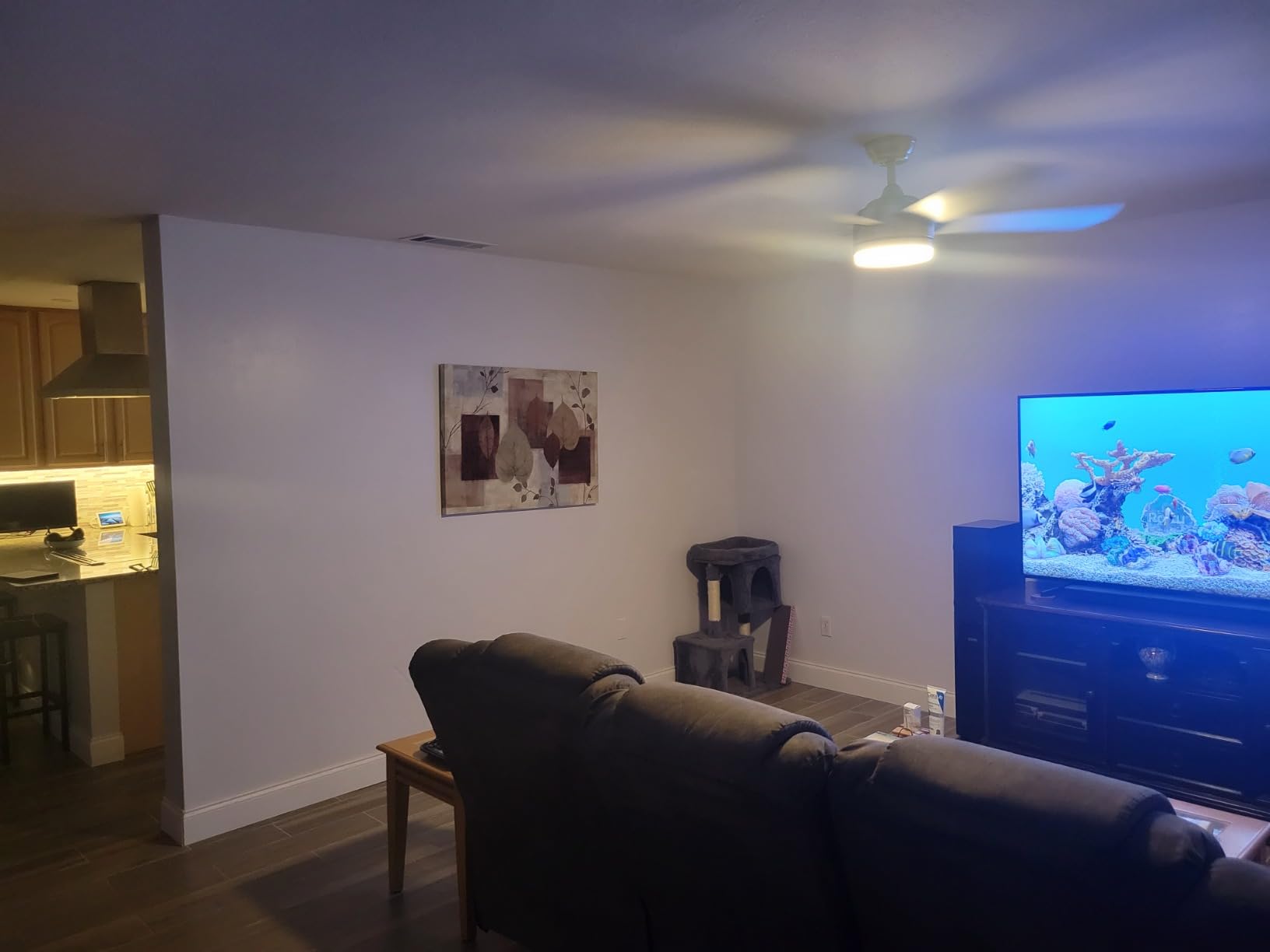 YUHAO 52 Inch Black Ceiling Fan with Light and Remote Control.Noiseless,Dimmable,3CCT,6 Speeds Reversible, DC Ceiling Fans for Indoor or Covered Outdoor Use.ETL Listed customer photo 1