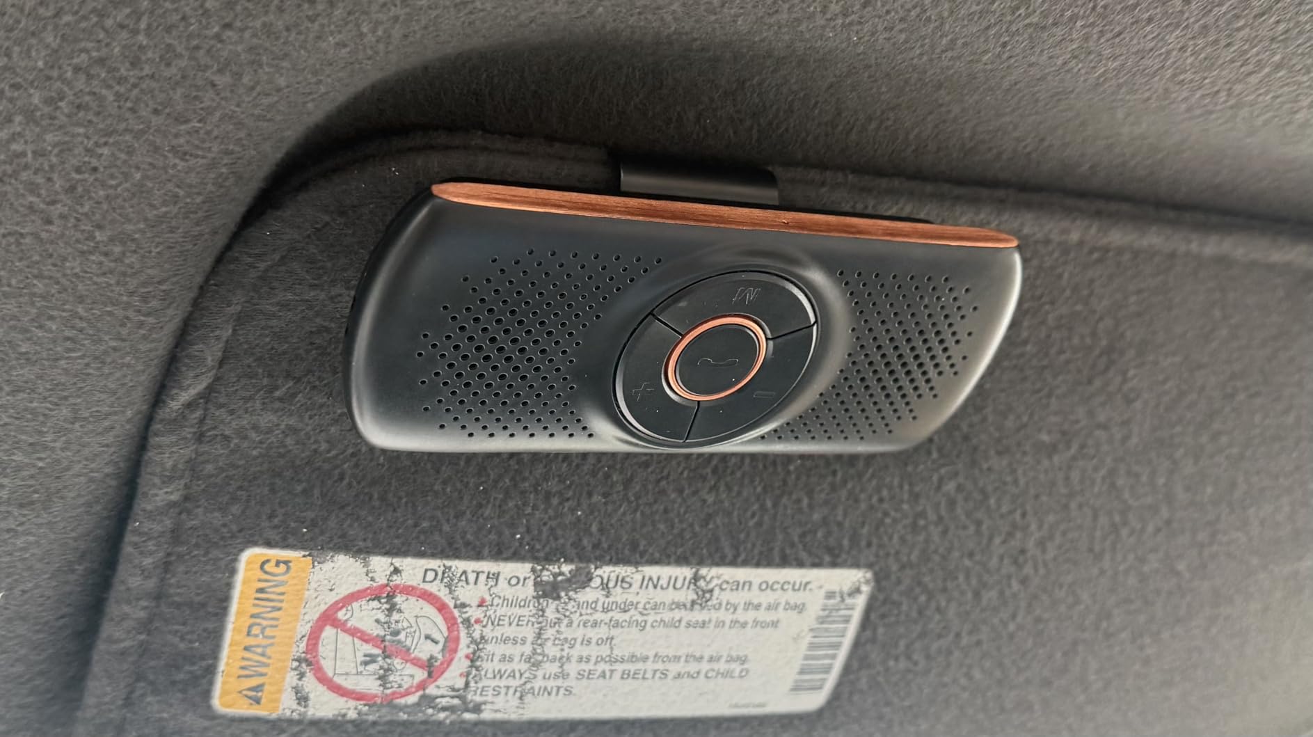 Bluetooth 5.3 Car Speaker for Cellphone with Visor Clip, Handsfree Talking customer photo 2