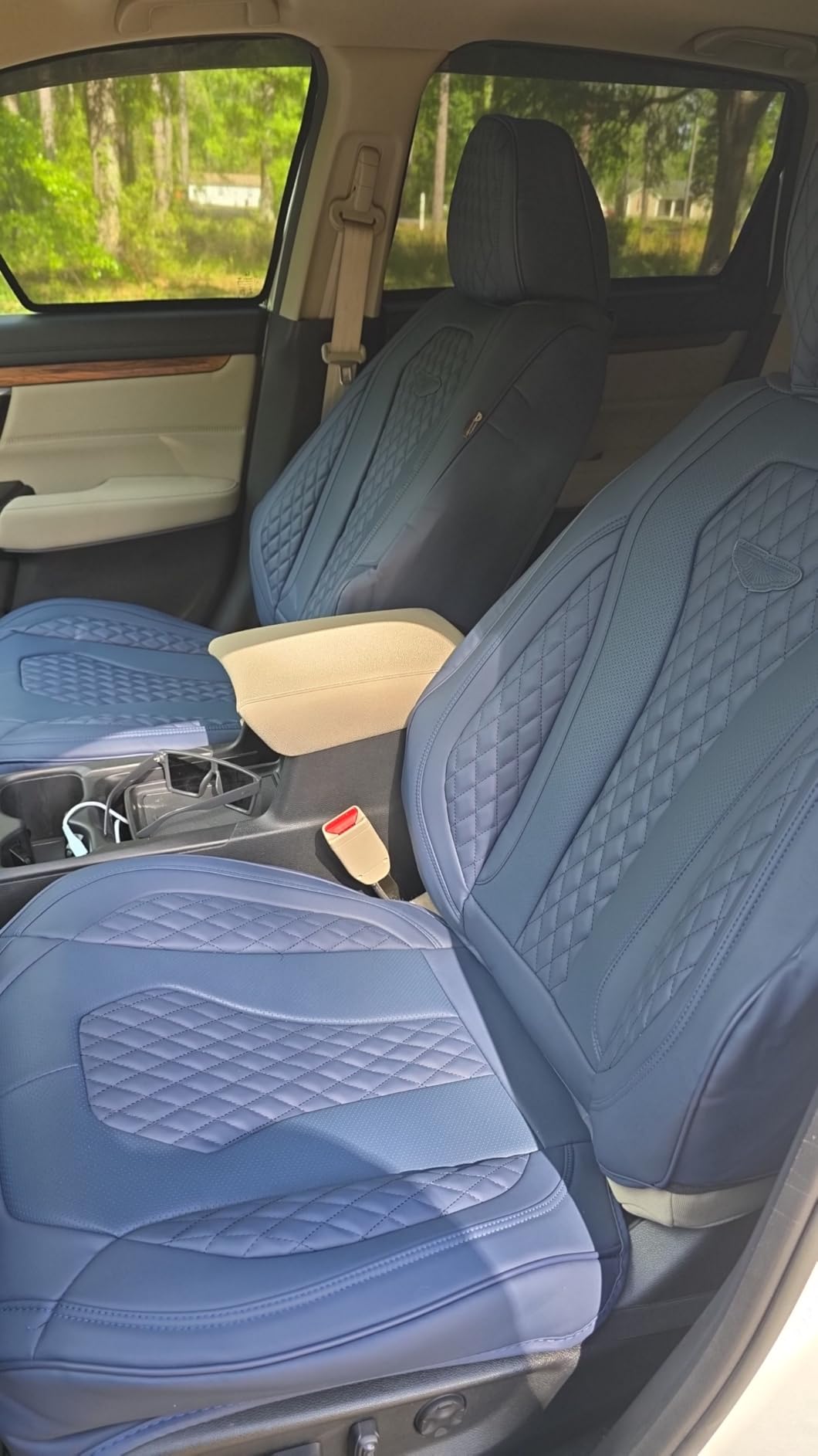 Coverado Seat Covers, Car Seat Covers Full Set, Black Car Seat Cover, Car Seat Covers Front Seats Back Seat Cover, Waterproof Car Seat Cushion, Leather Seat Covers Seat Protector Fit for Most Cars customer photo 1