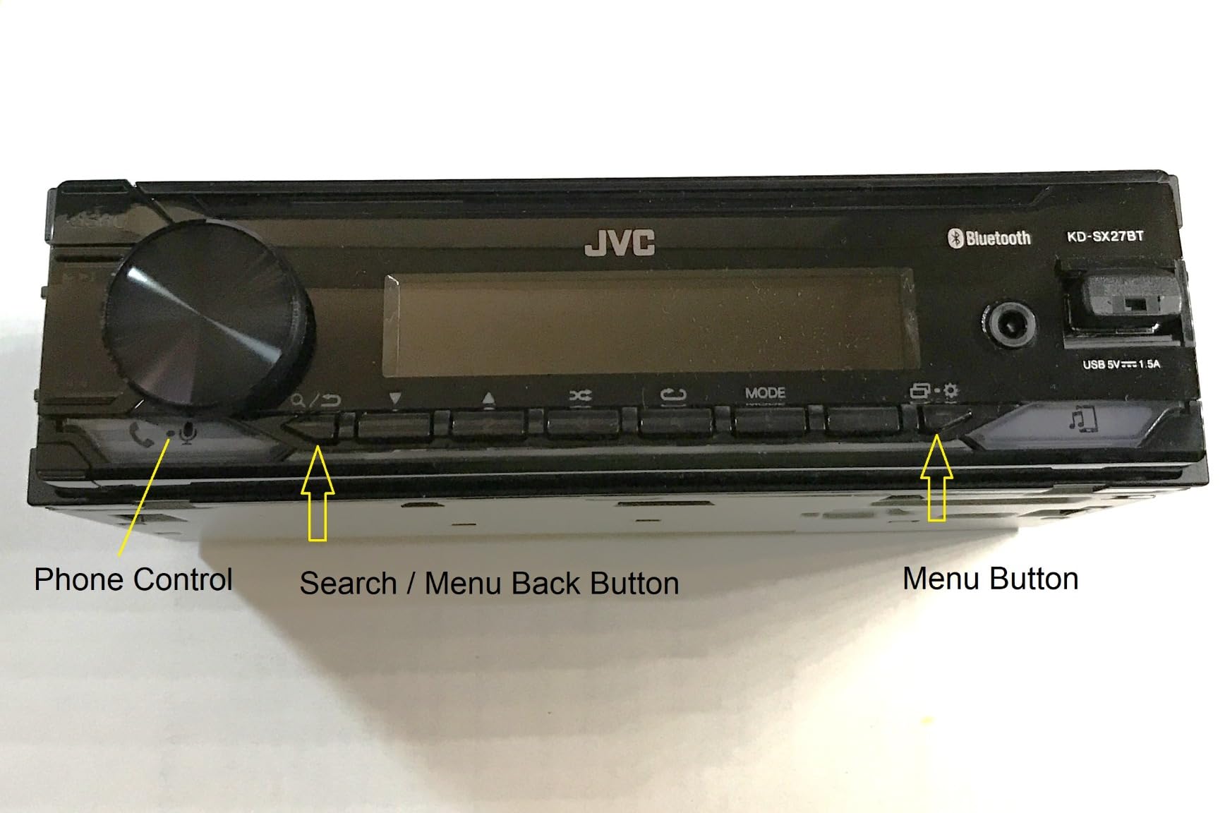 JVC KD-SX27BT Car Stereo with Bluetooth, 100W Digital Media Receiver, 1.5A USB, Single DIN Head Unit with AM/FM Radio & AUX-in, iOS/Android JVC Remote App, 13-Band EQ, Dual Phone Connection customer photo 2