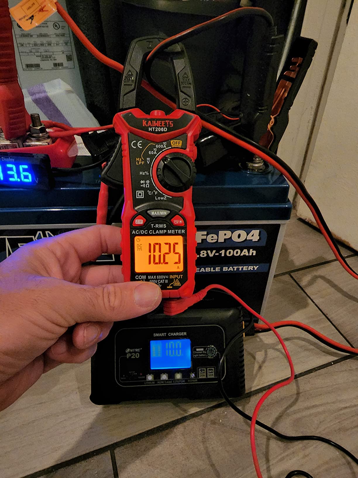 20-Amp Smart Battery Charger,Lithium,LiFePO4,Lead-Acid(AGM/Gel/SLA..) Car Battery Charger,Trickle Charger, Maintainer/deep Cycle Charger,12V/20A and 24V/10A,for Boat,Motorcycle,Lawn Mower,Golf cart.. customer photo 1