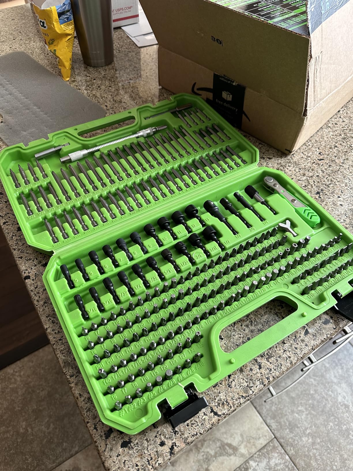 SWANLAKE 232-Piece Ultimate Screwdriver Bit Set, Cr-V Impact Driver Bit Set, Includes Security Bits, Nut Driver, Ratchet Wrench and Bits Holder customer photo 1