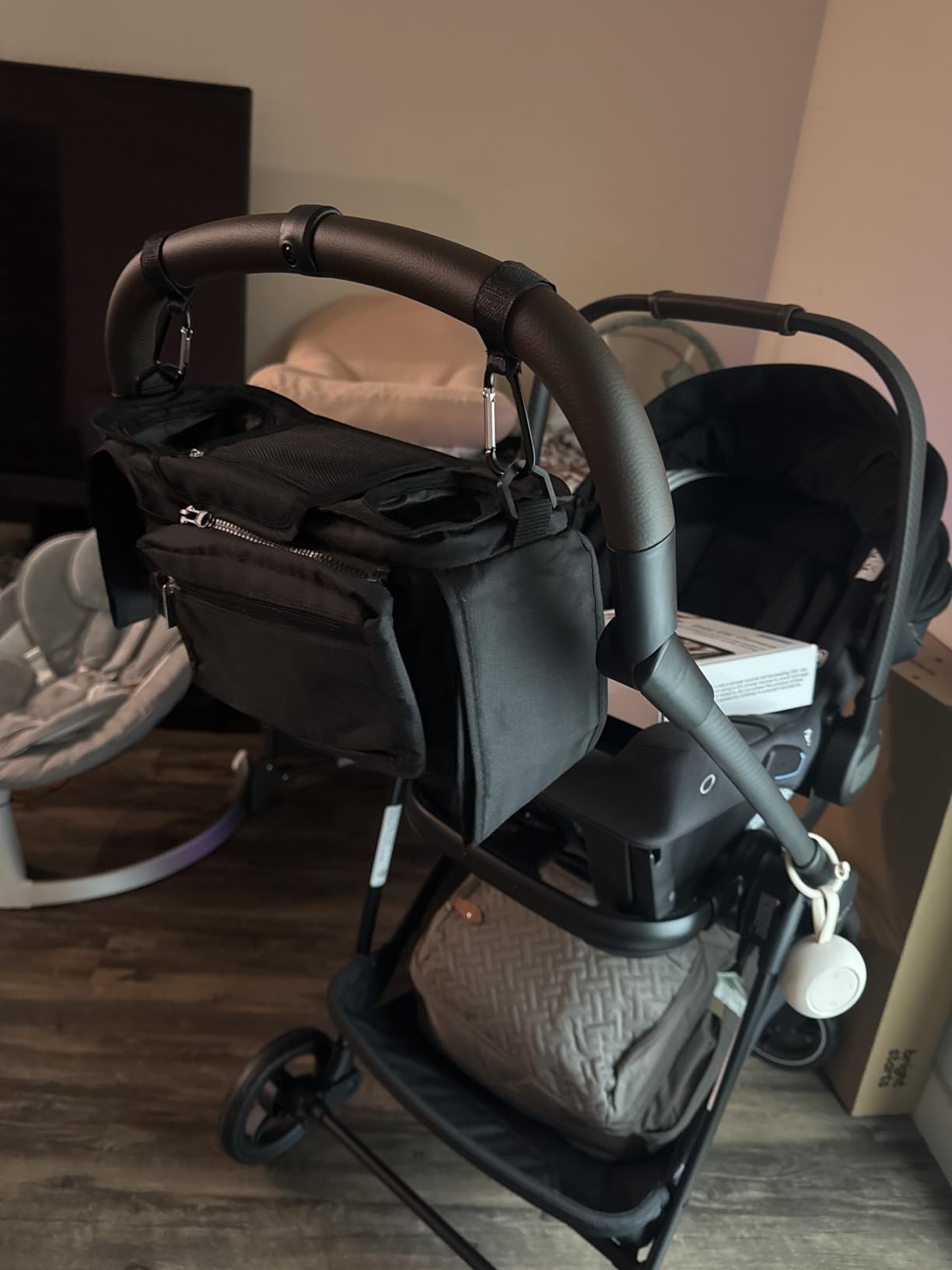 Accmor Universal Stroller Organizer with Insulated Cup Holder, Detachable Phone Bag Shoulder Strap, Stroller Caddy Bag for UPPAbaby, Baby Jogger, Graco, Umbrella & Most Strollers customer photo 1