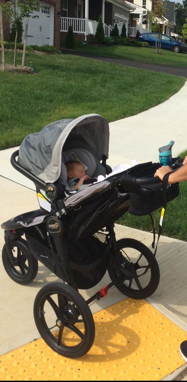 Baby Jogger® Summit X3 3-Wheel Jogging Stroller with Hand Brake, Baby Stroller with One-Hand Compact Fold, All-Wheel Suspension for Running, Jogging, and Everyday Outings, Midnight Black customer photo 2