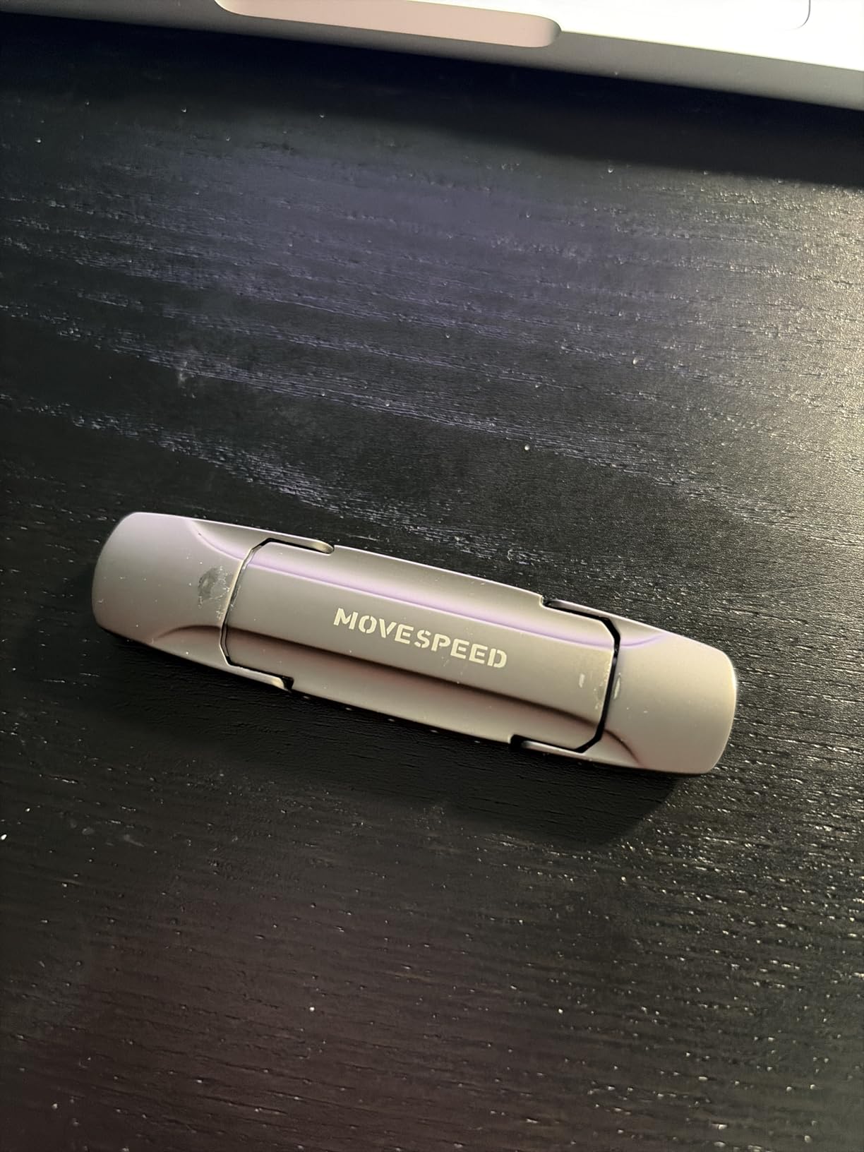 MOVE SPEED 256GB Thumb Drive, 1000MB/s Read Write Speed, USB 3.2 Gen2+Type C Dual Interface SSD Drive with Leather Case Memory Stick for iPhone 15, 16, 17 Series/MacBook/Android/Audio etc(1 Pack) customer photo 1