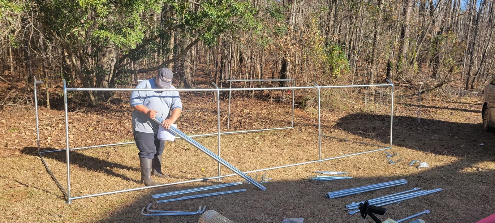 Quictent Large Metal Chicken Coop Run for 20+ Poultry w/Side Hardware Cloth customer photo 1